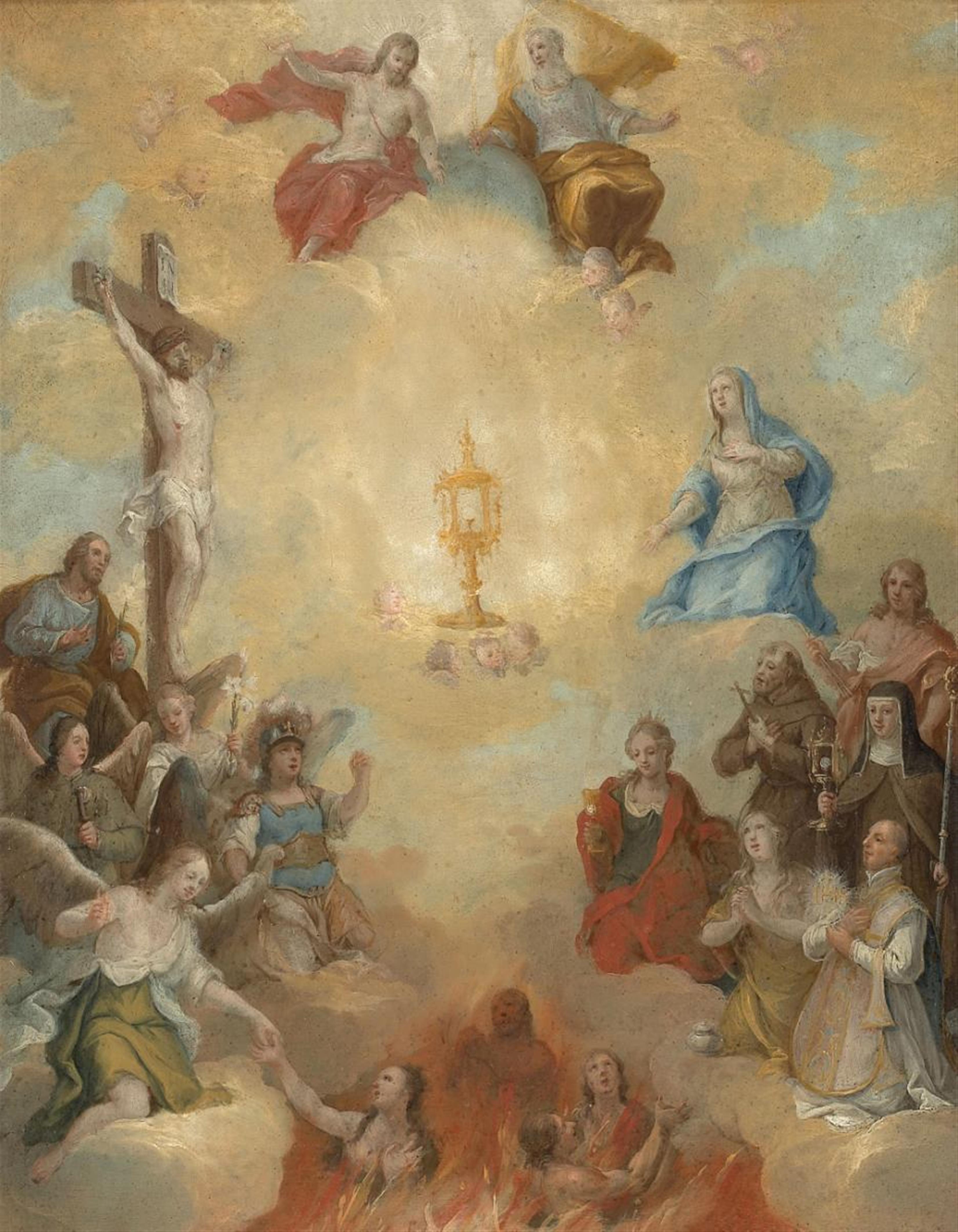 South German School of the 18th century - THE VENERATION OF THE EUCHARIST - image-1