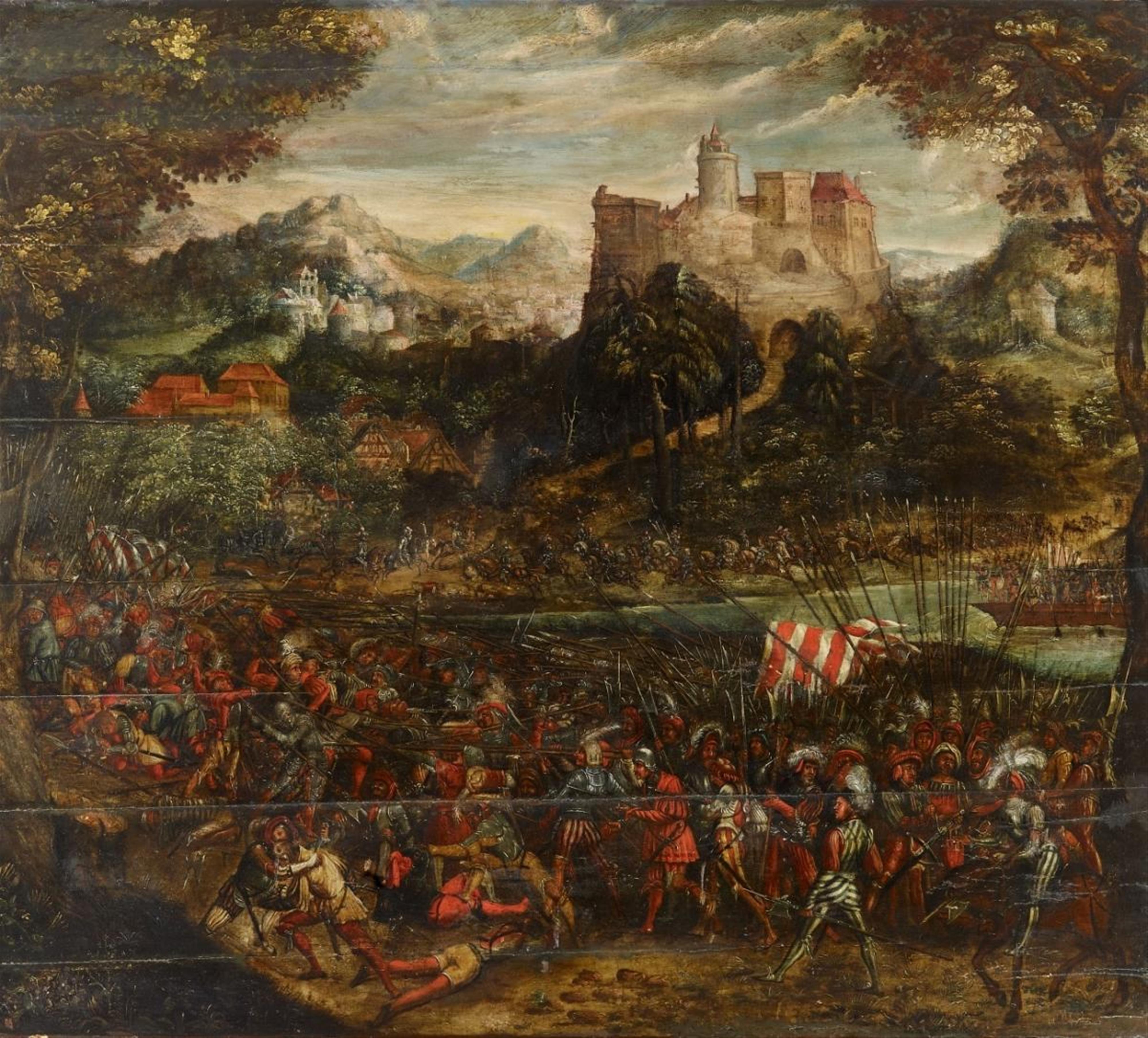 Master of the Würzburg Battle, follower of - BATTLE SCENE WITH LANDSQUENETS - image-1