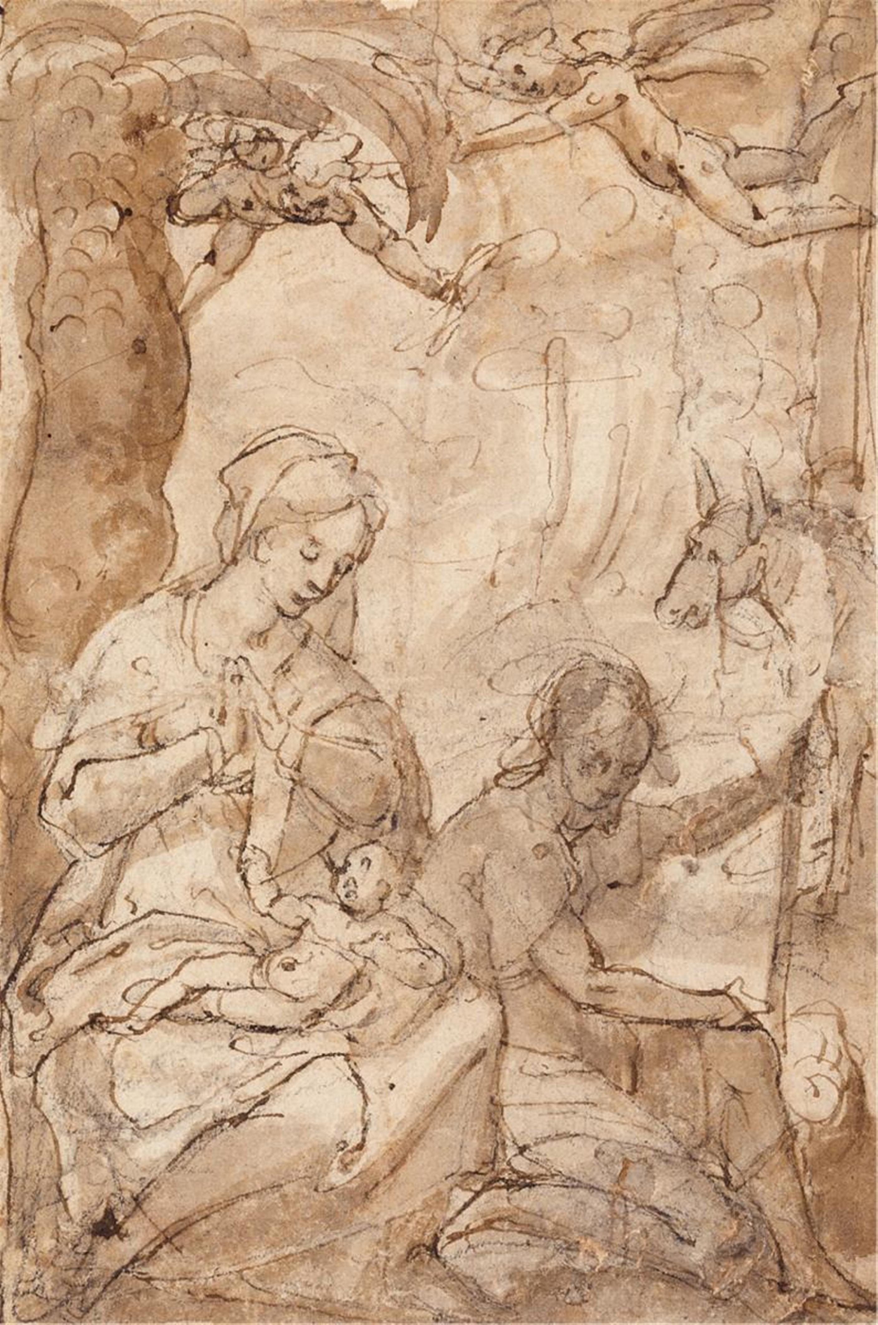 Alessandro Casolani, attributed to - REST ON THE FLIGHT INTO EGYPT - image-1
