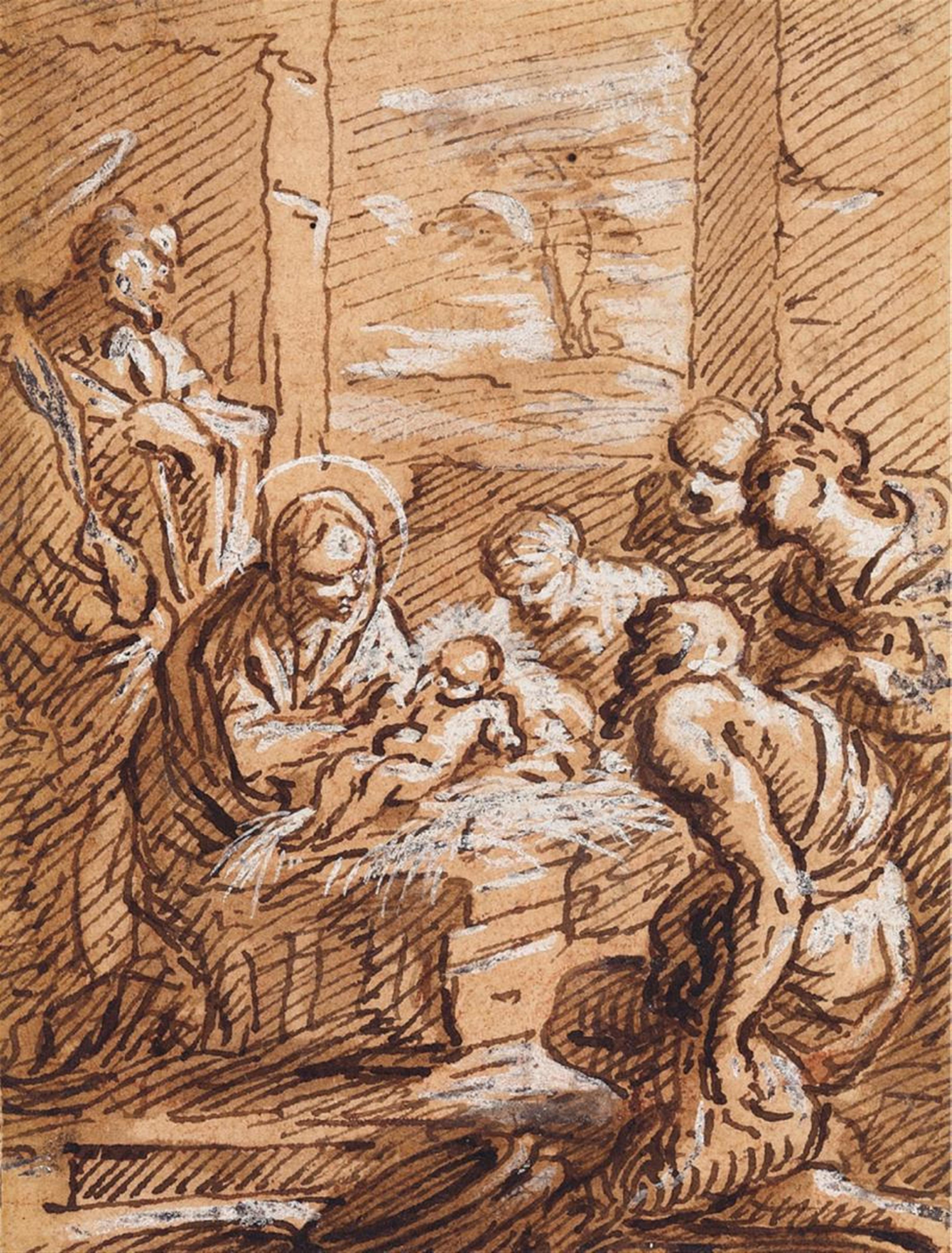 Italian School, 17th Century - ADORATION OF THE CHILD - image-1