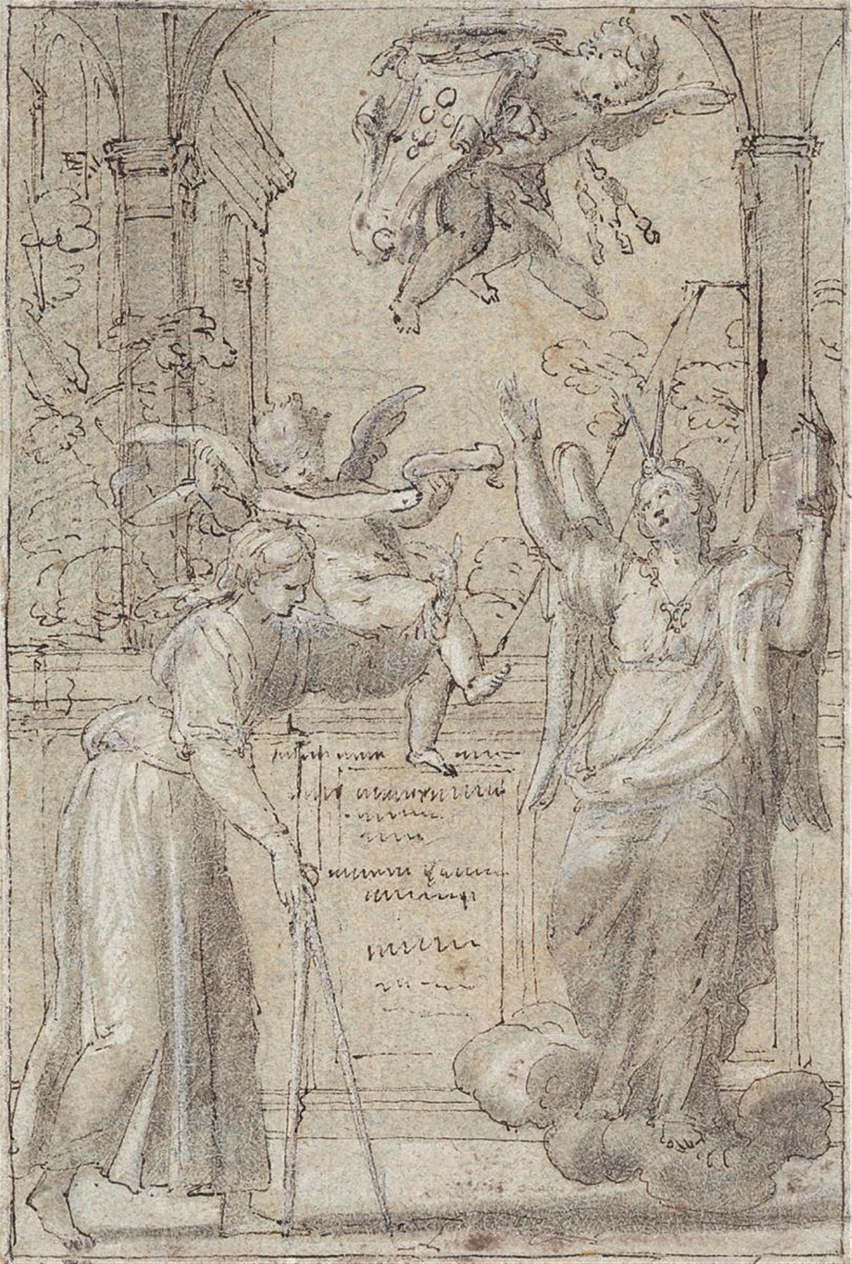 Florentiner Meister Ende 17. Jahrhundert - ENTWURF FÜR EIN TITELBLATT - image-1