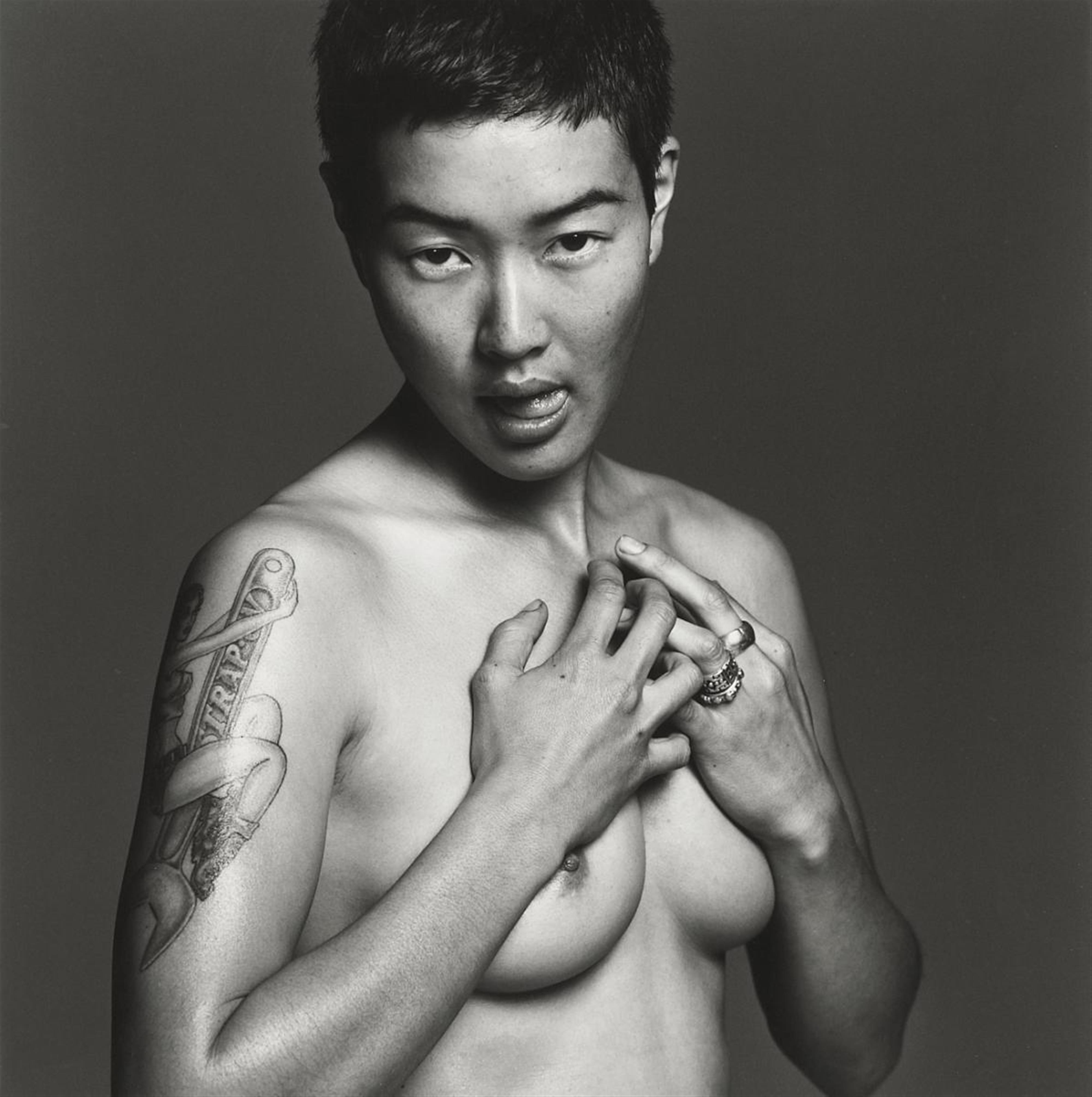 Michel Comte - Jenny Shimizu (from the series: Safer Sex) - image-1