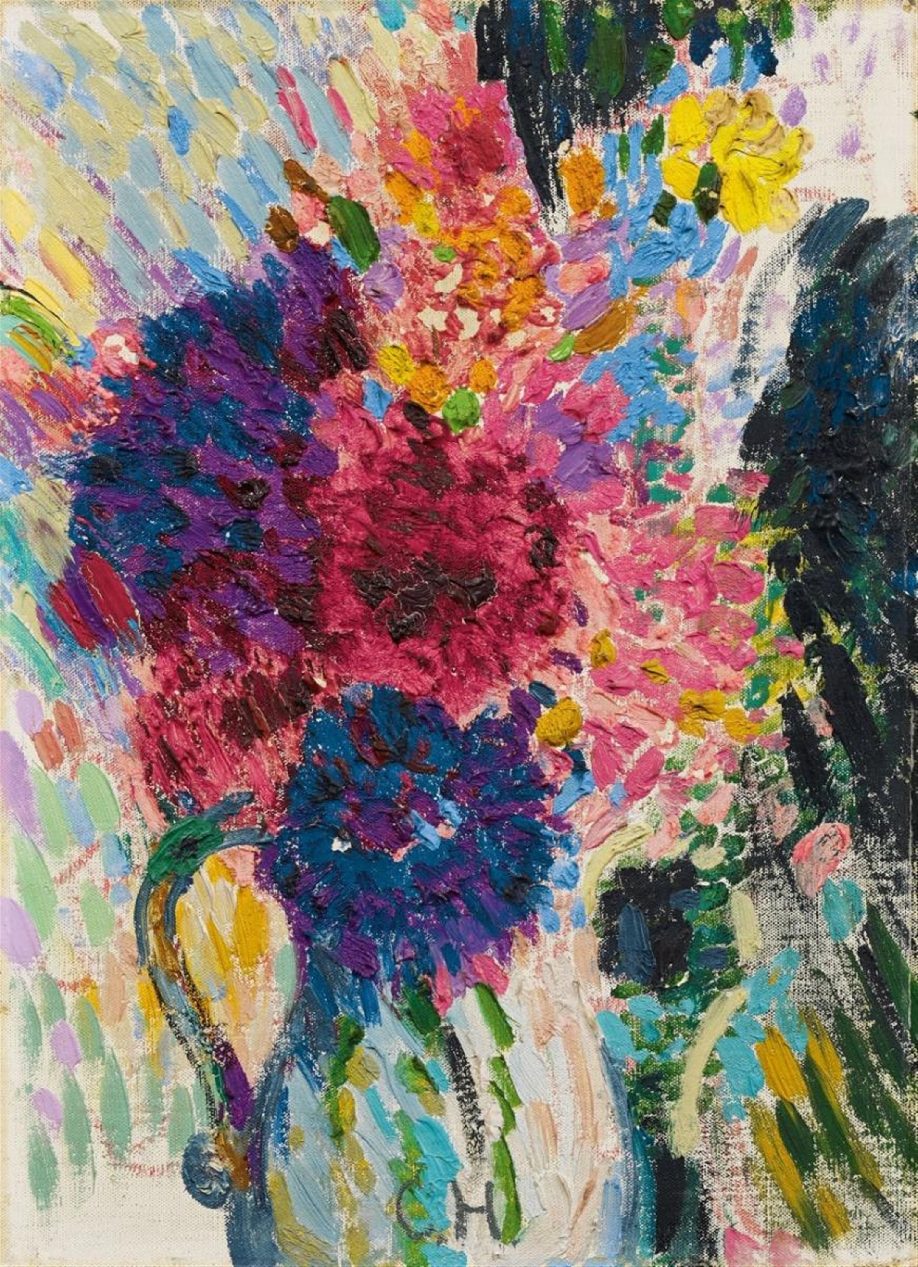 Curt Herrmann - Blüten in blauer Vase - image-1