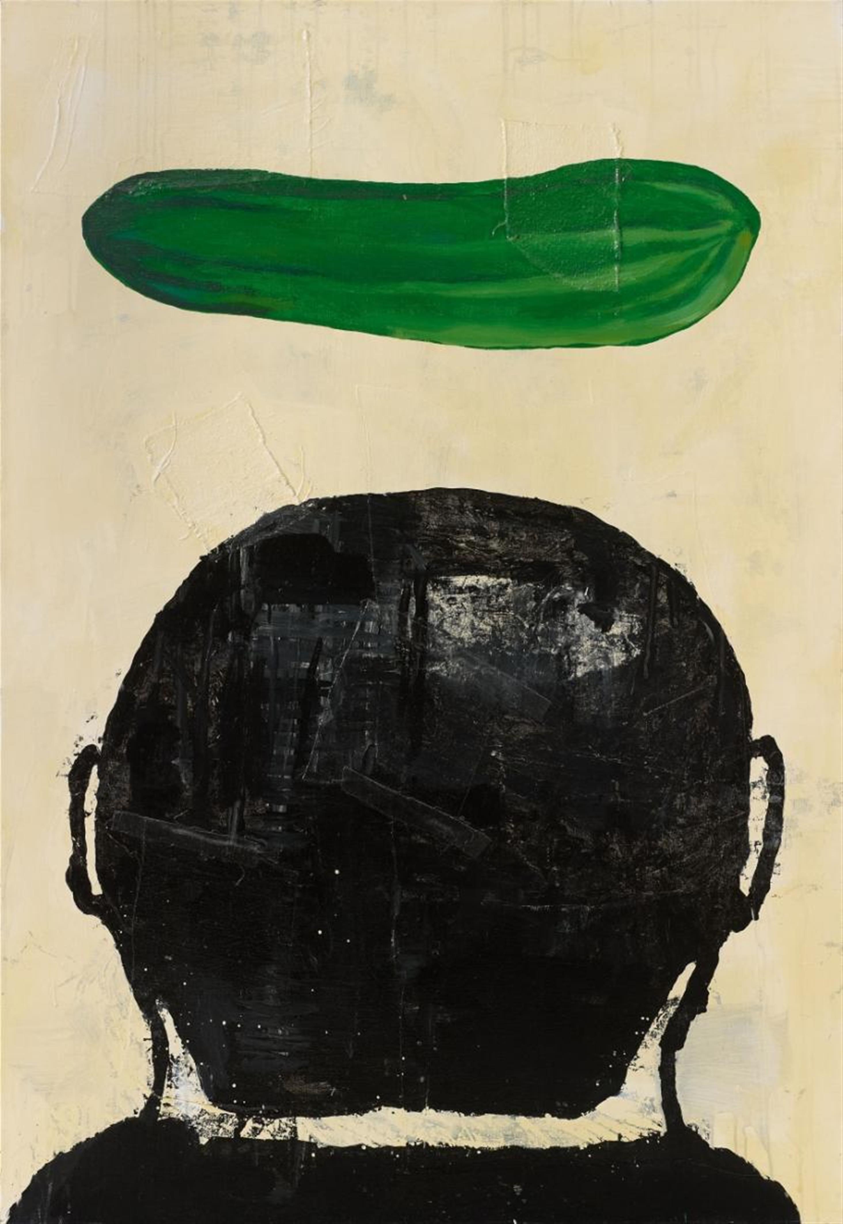 Donald Baechler - Untitled (Composition with cucumber) - image-1