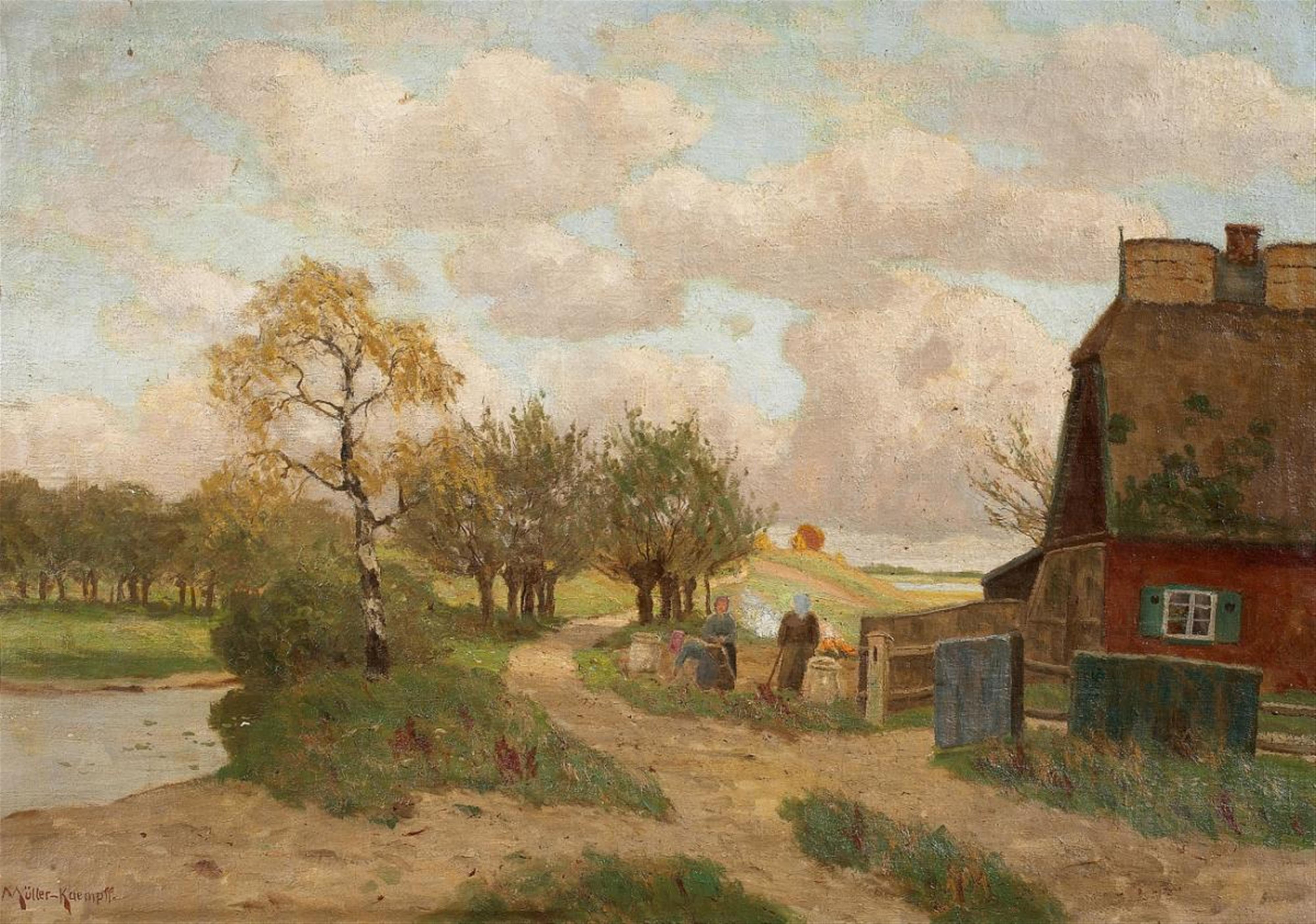 Paul Müller-Kaempff - A NORTH GERMAN LANDSCAPE WITH FARM HOUSE - image-1
