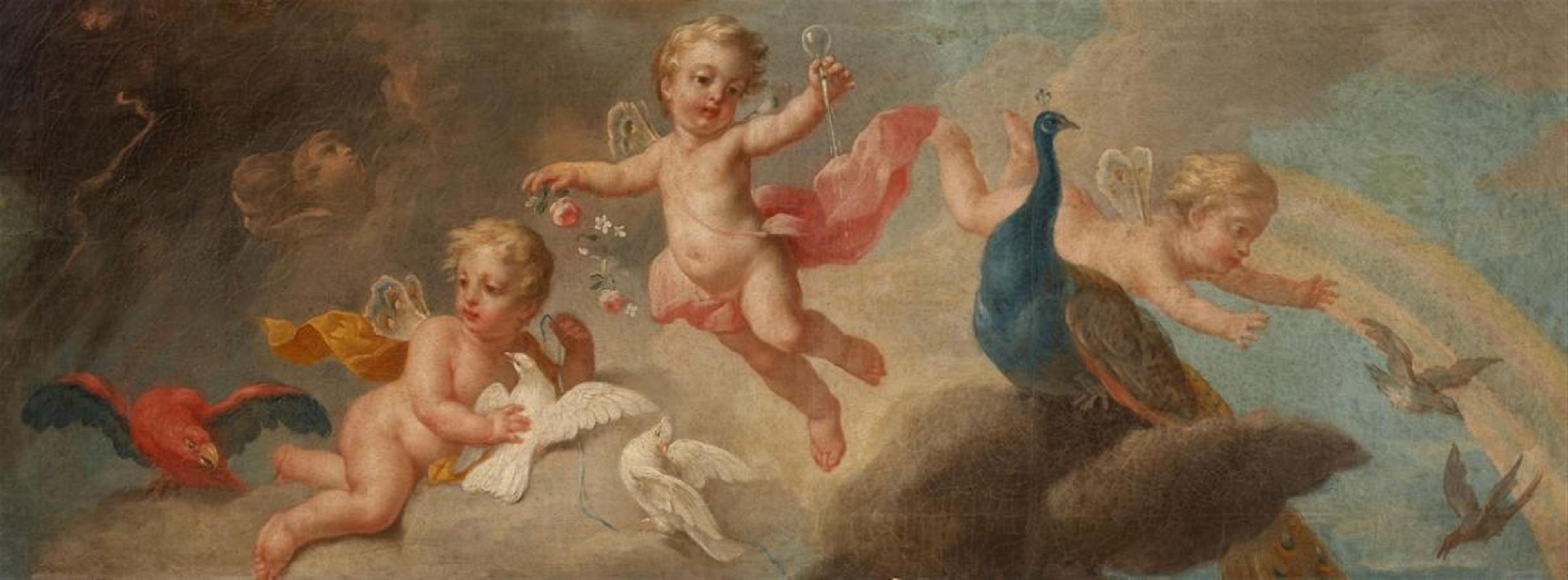 German School, 18th Century - AN ALLEGORY OF NIGHT AND DAY (SUPRAPORTE) - image-1