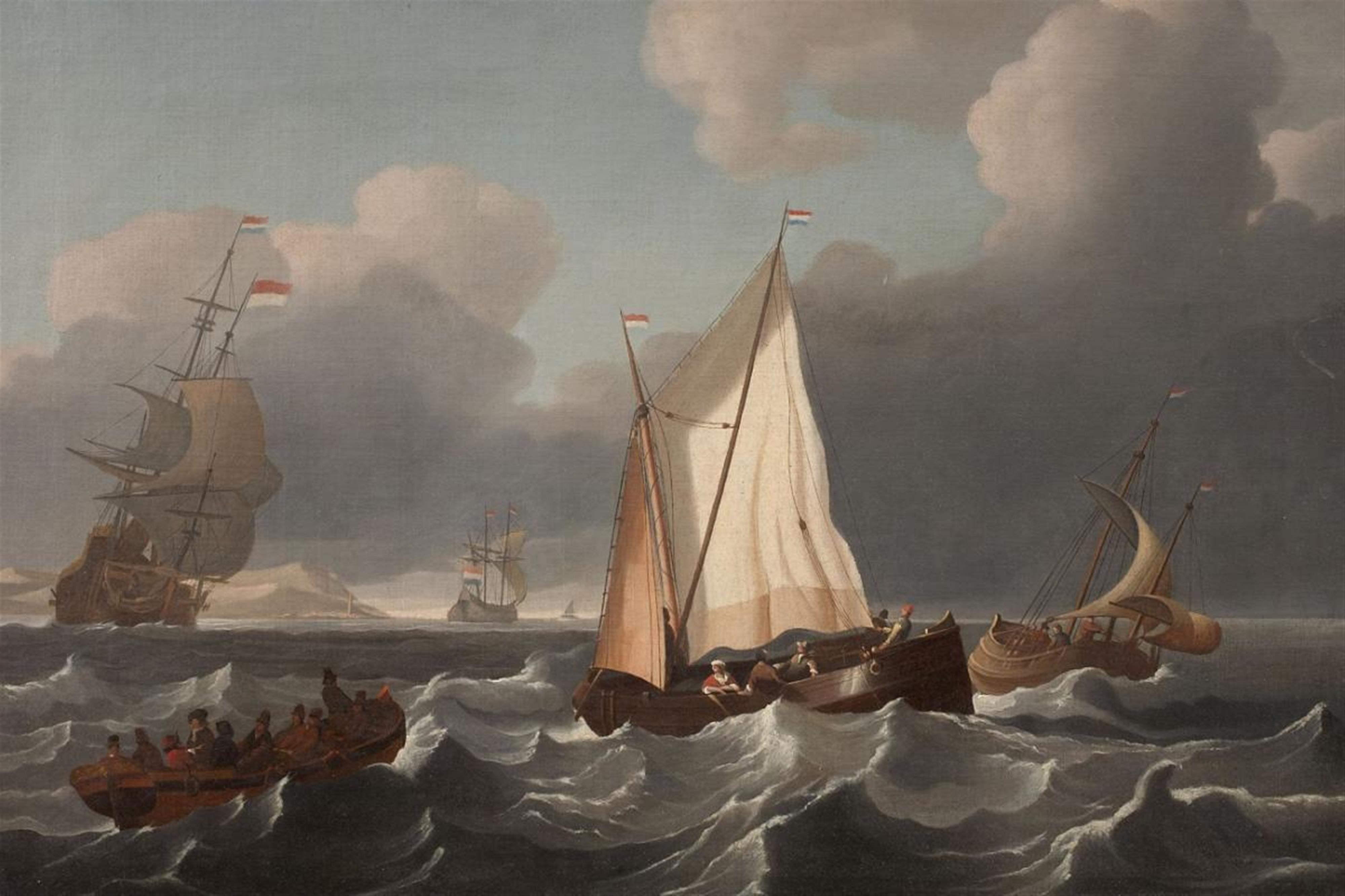 Wigerus Vitringa, copy after - SEASCAPE WITH SAILING SHIPS - image-1