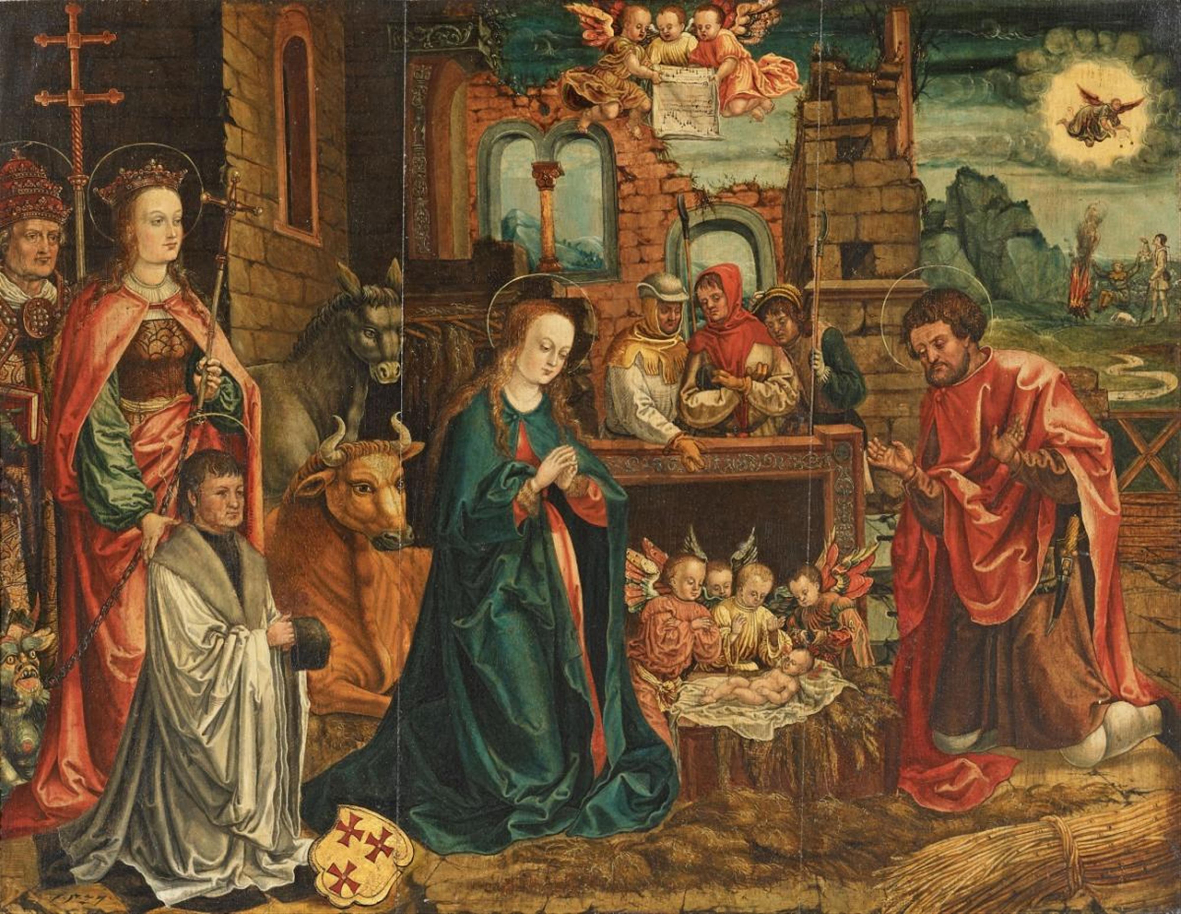 Cologne School circa 1520/1530 - THE ADORATION OF THE CHILD - image-1