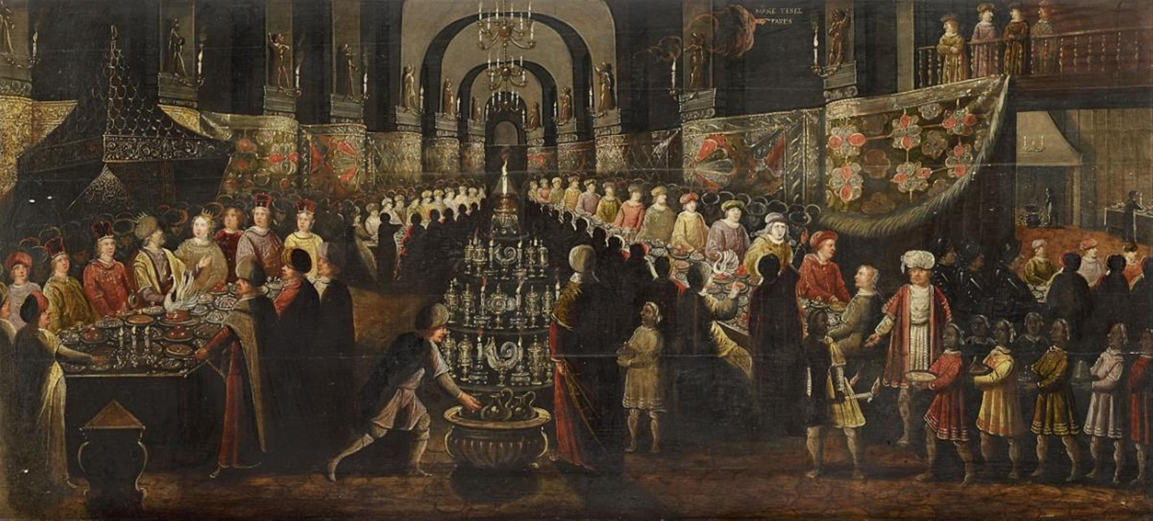 LOTHRINGISCHER MEISTER (?) des frühen 17. Jahrhunderts - DAS GASTMAHL DES BELSAZAR - image-1