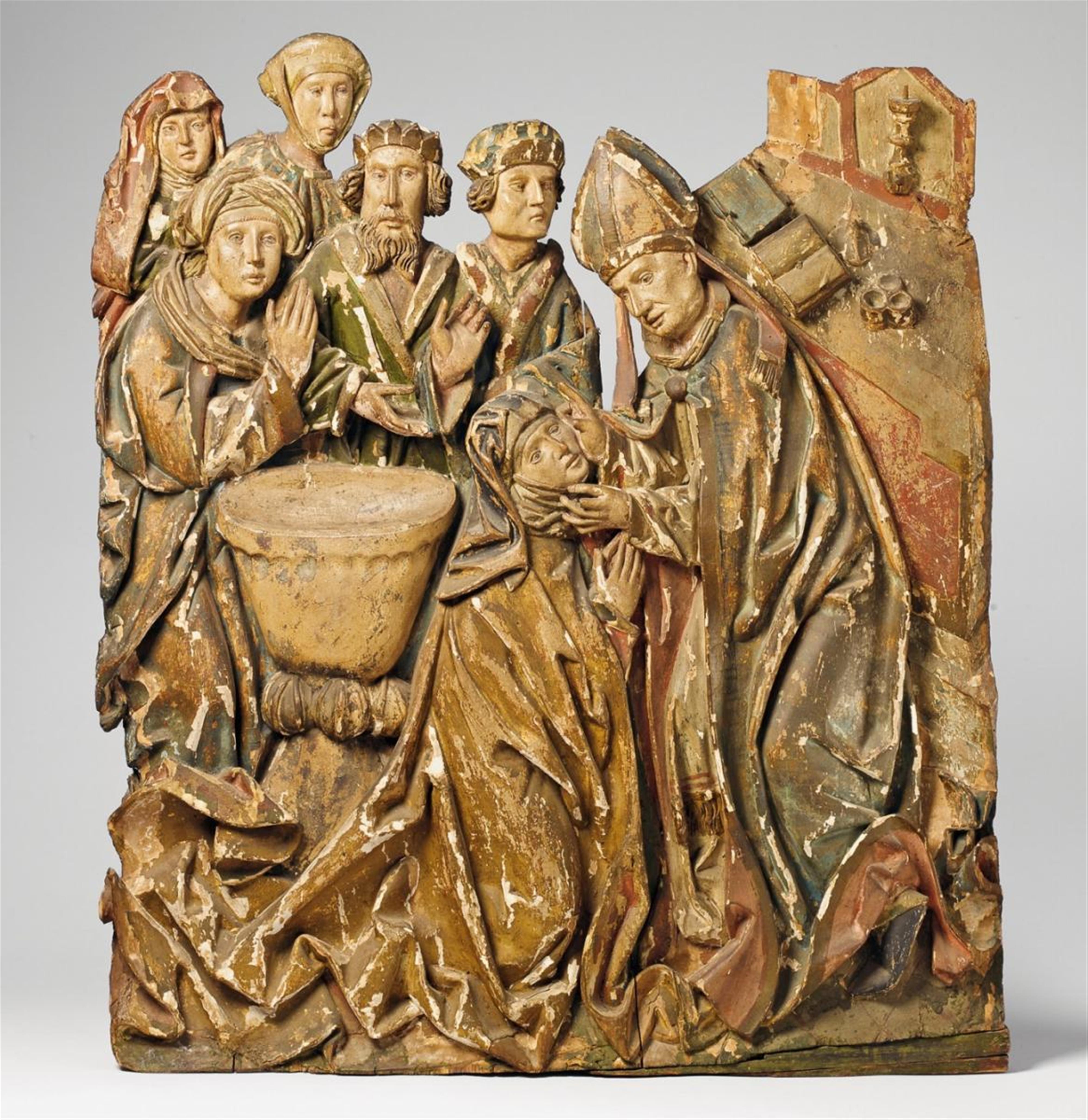 Probably Thuringia Second half 15th century - THE BAPTISM OF A FEMALE SAINT - image-1