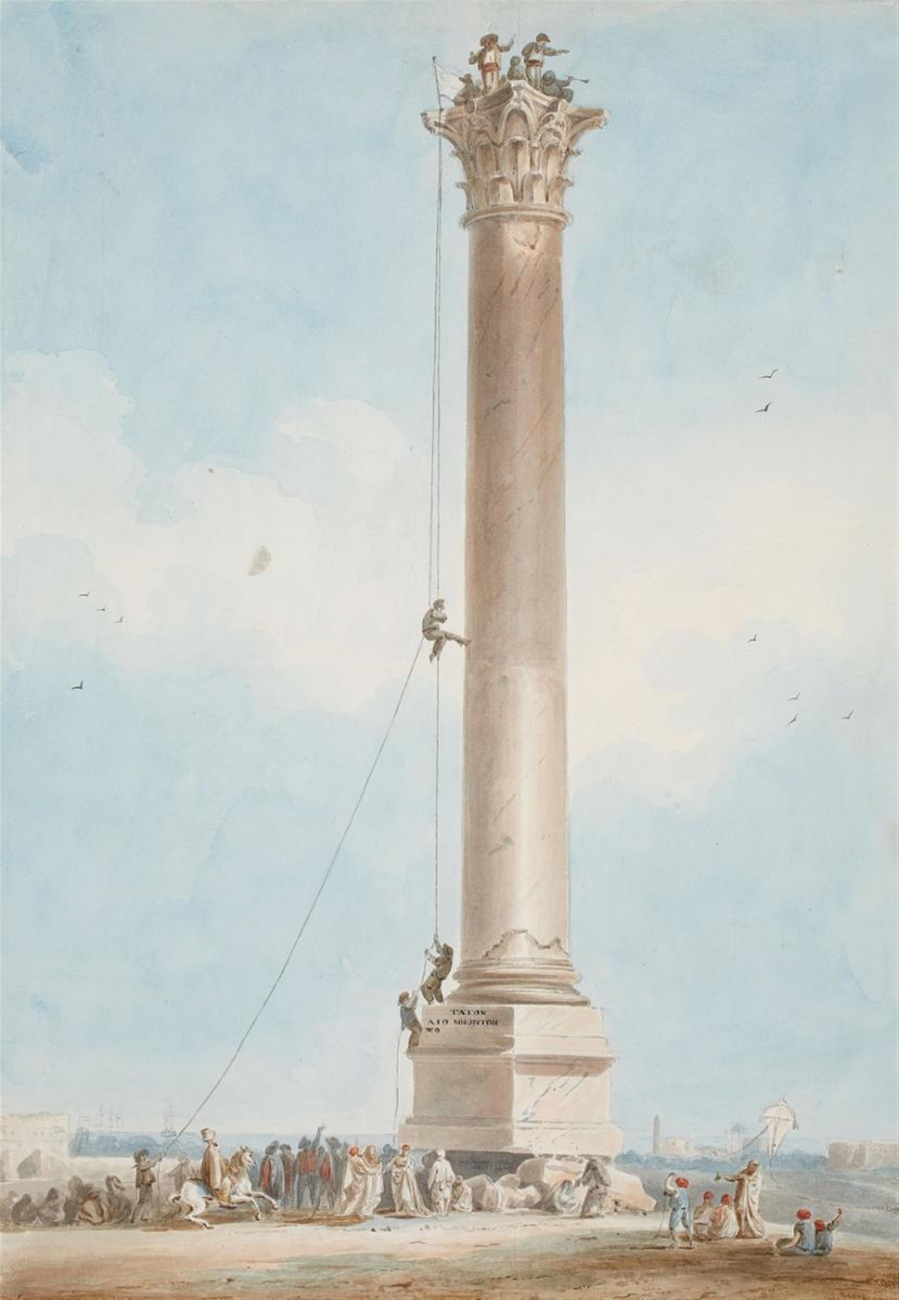 French School c. 1820 - THE ERECTION OF A COLUMN - image-1