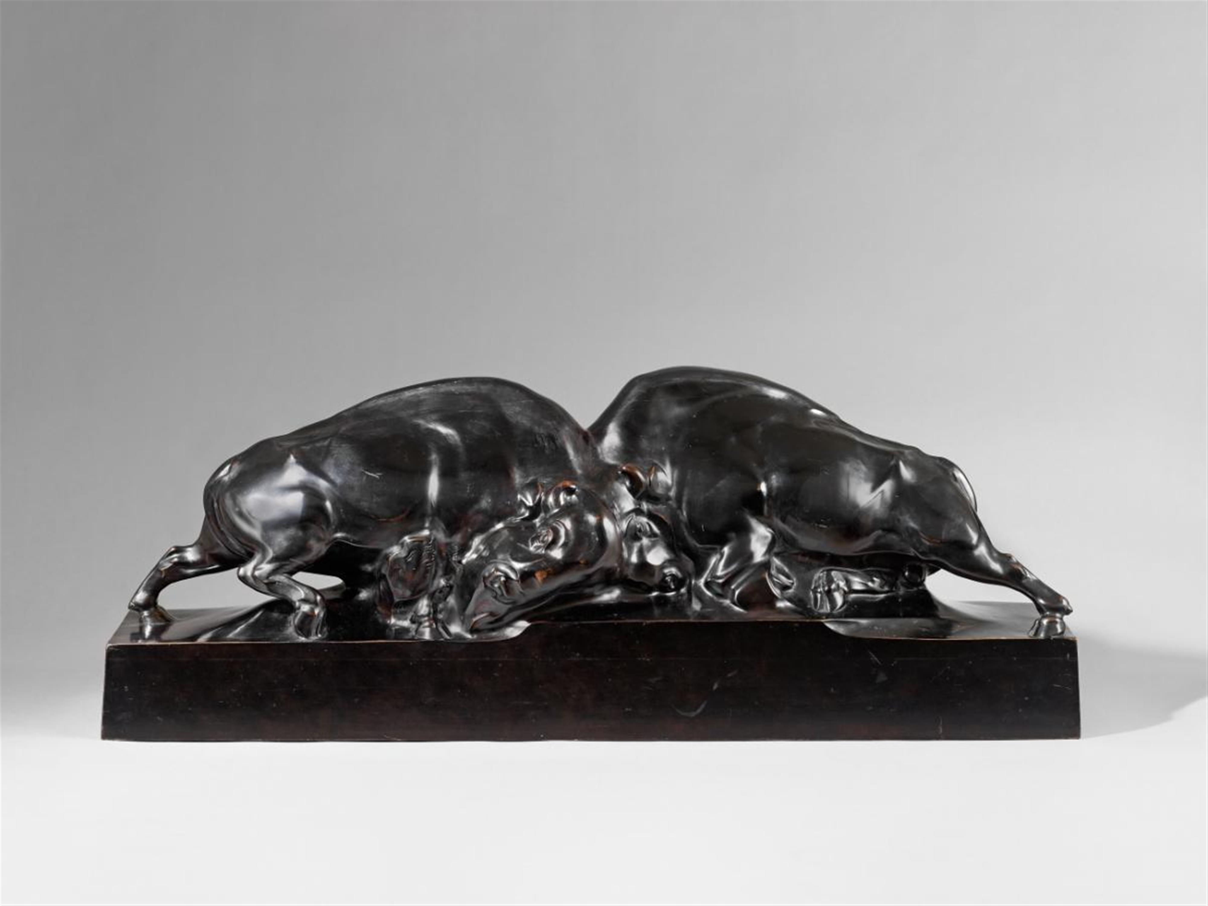 Franz Barwig - Zwei kämpfende Bisons - image-1