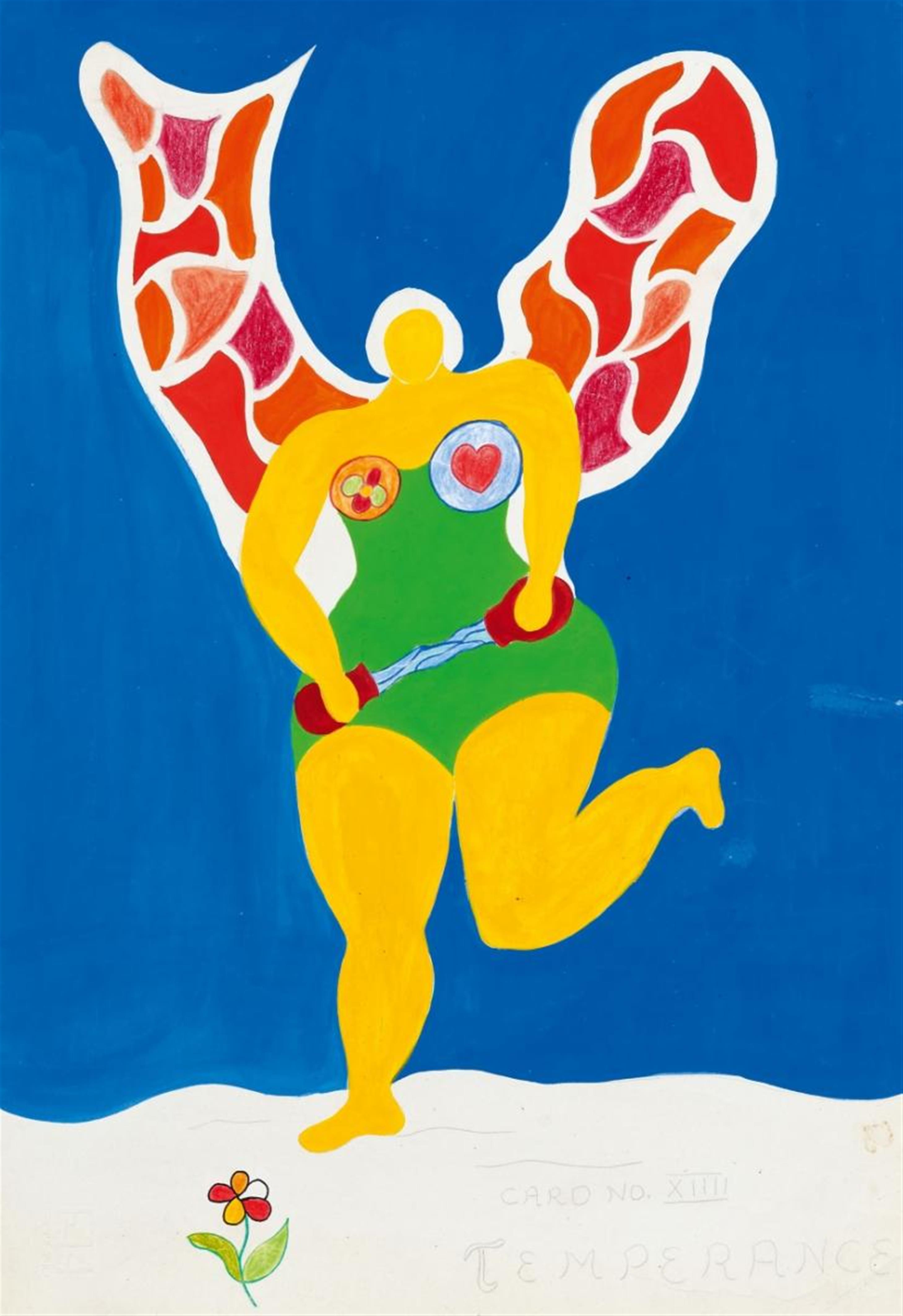 Niki De Saint Phalle - Untitled (Card No. XIIII Temperance) - image-1