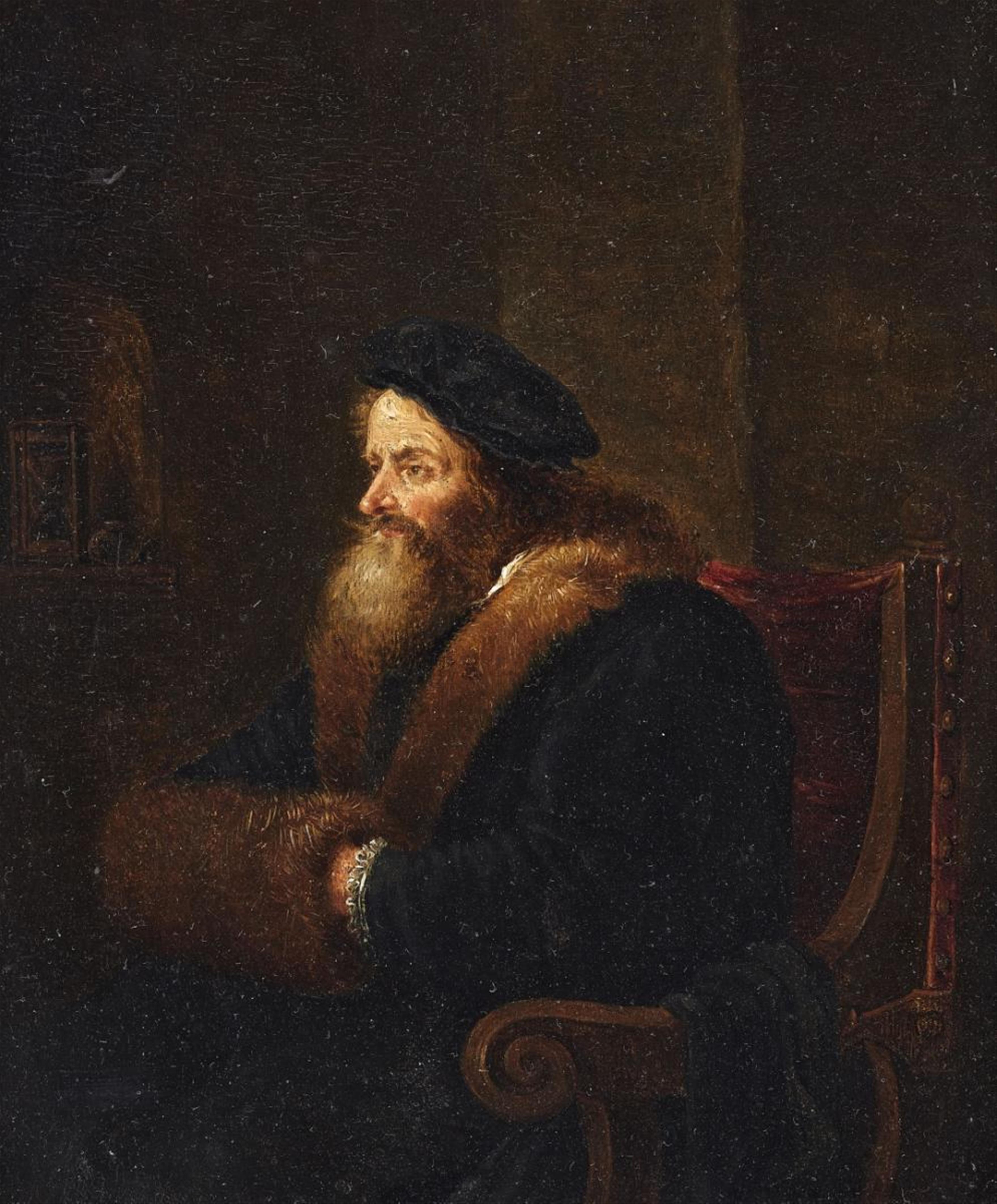 Niederländischer Meister des 17. Jahrhunderts - ALTER MANN MIT BARETT - image-1