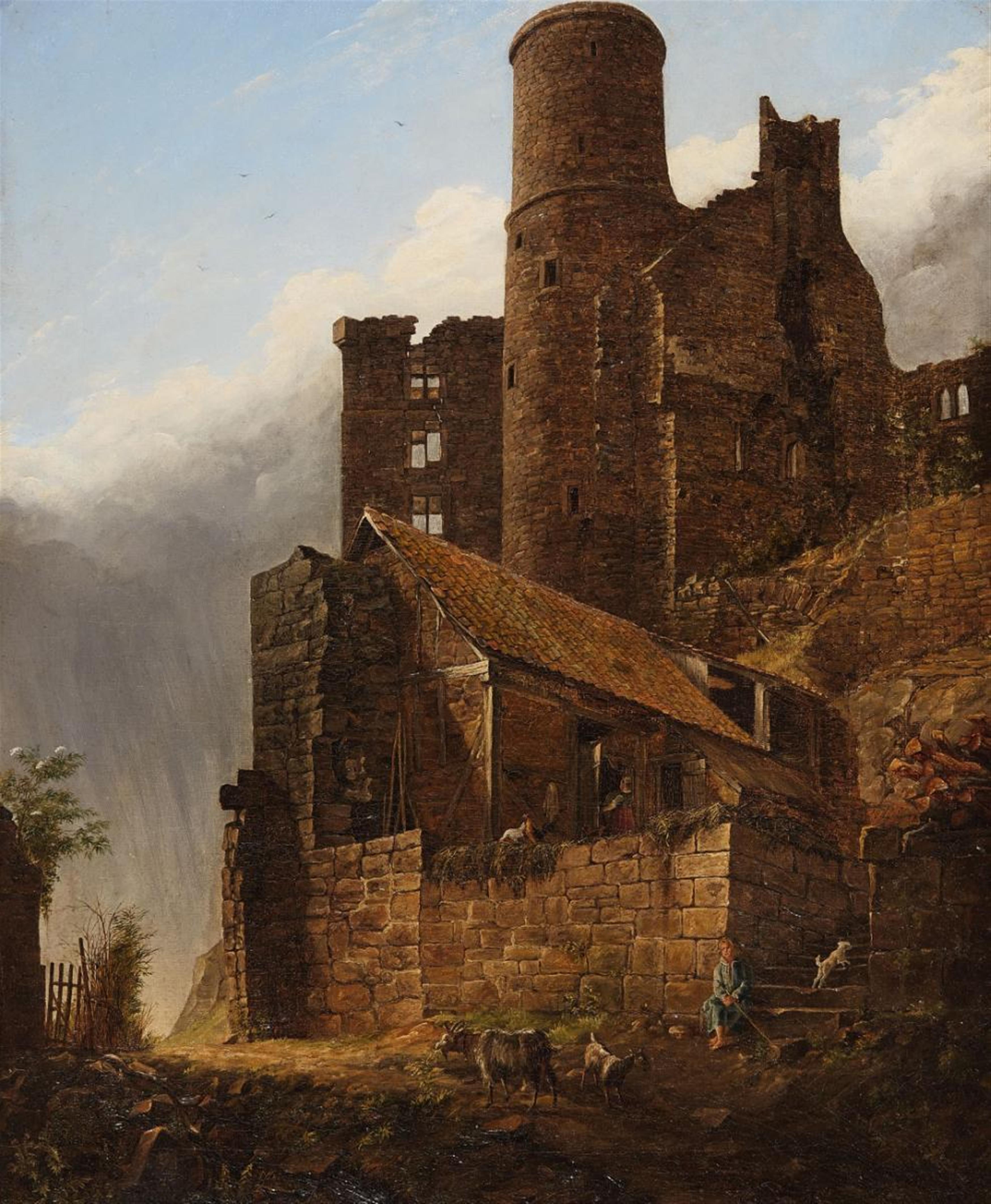 FRIEDRICH JOSEPH EHEMANT, attributed to - VIEW OF A RUINED CASTLE - image-1