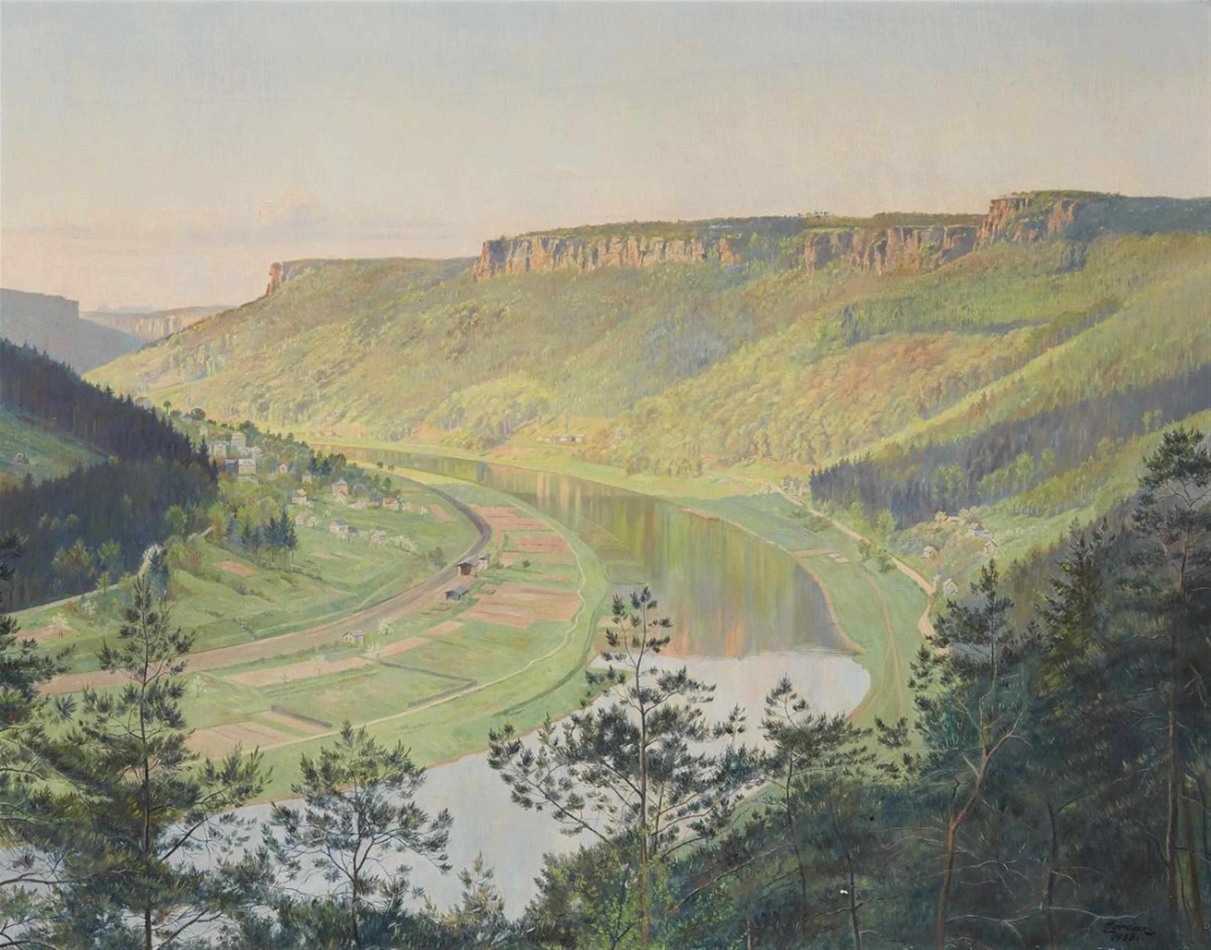 H. LORENZ - VIEW OF THE ELBTAL - image-1