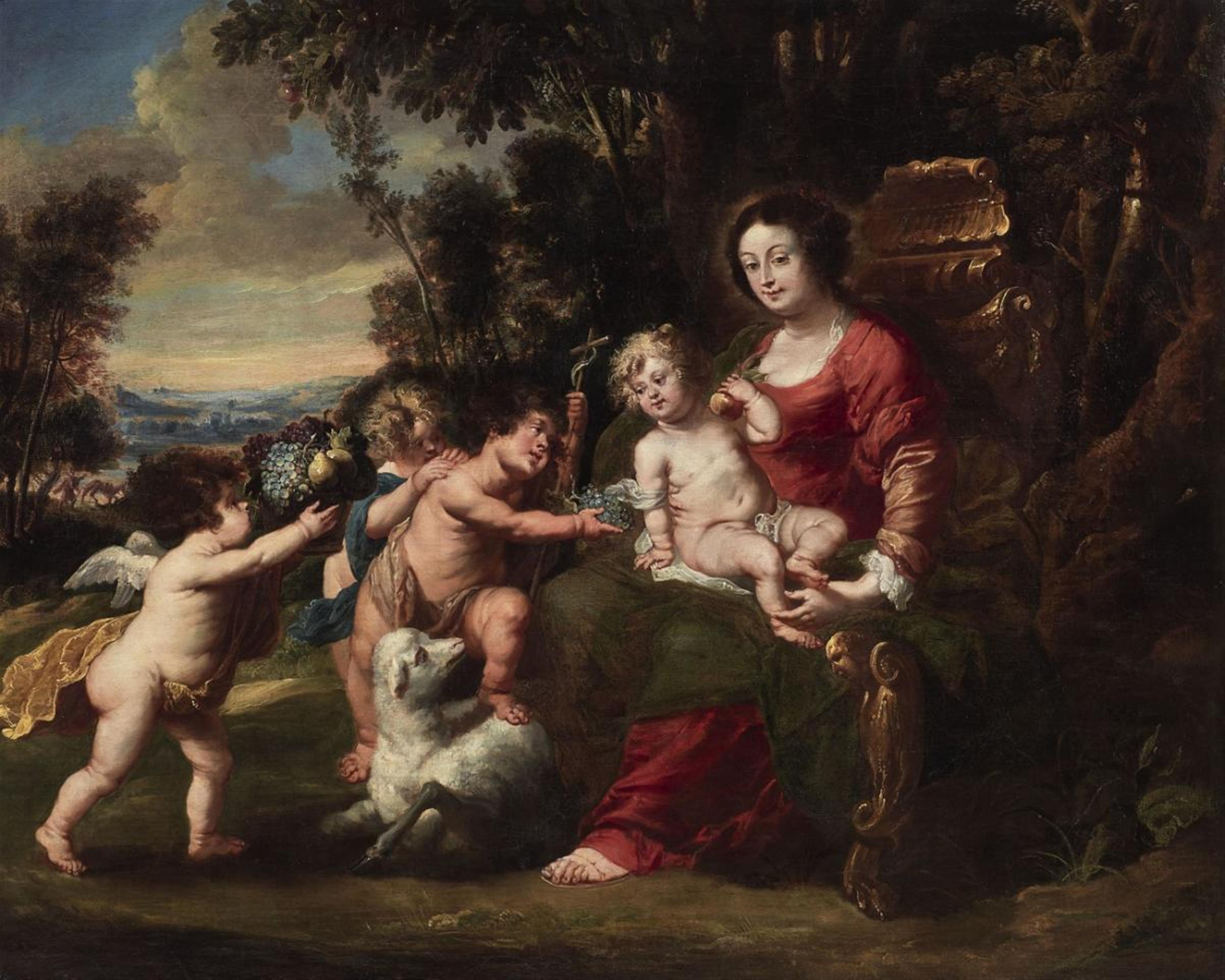 Jan Thomas van Yperen - THE VIRGIN WITH CHILD, THE INFANT JOHN THE BAPTIST AND PUTTI - image-1
