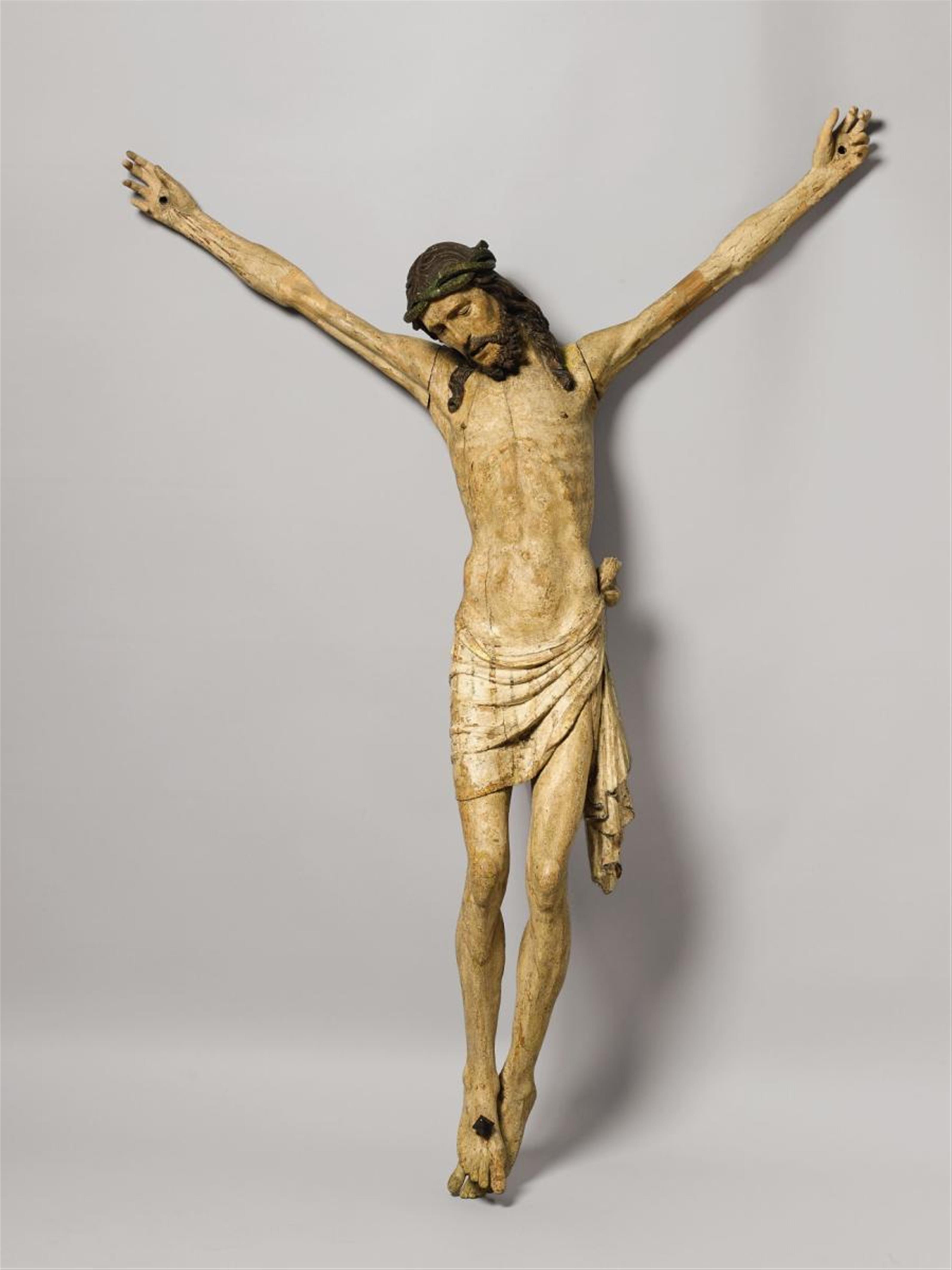 A TUSCAN WOOD CORPUS CHRISTI, CIRCA 1400 - image-1