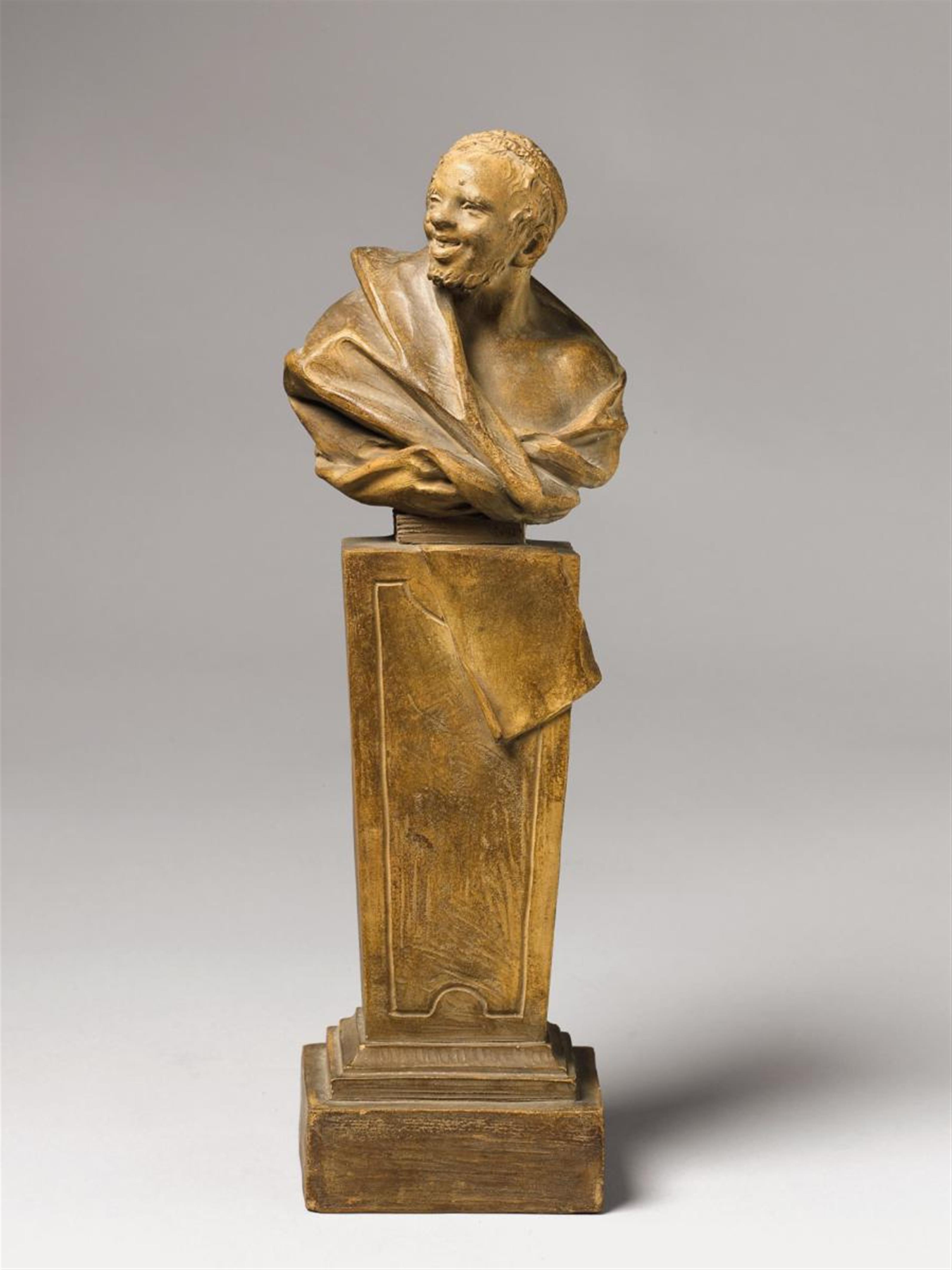 Johann Christoph Ludwig Lücke, copy after - A TERRACOTTA BUST OF THE PHILOSOPHER DEMOCRITUS - image-1
