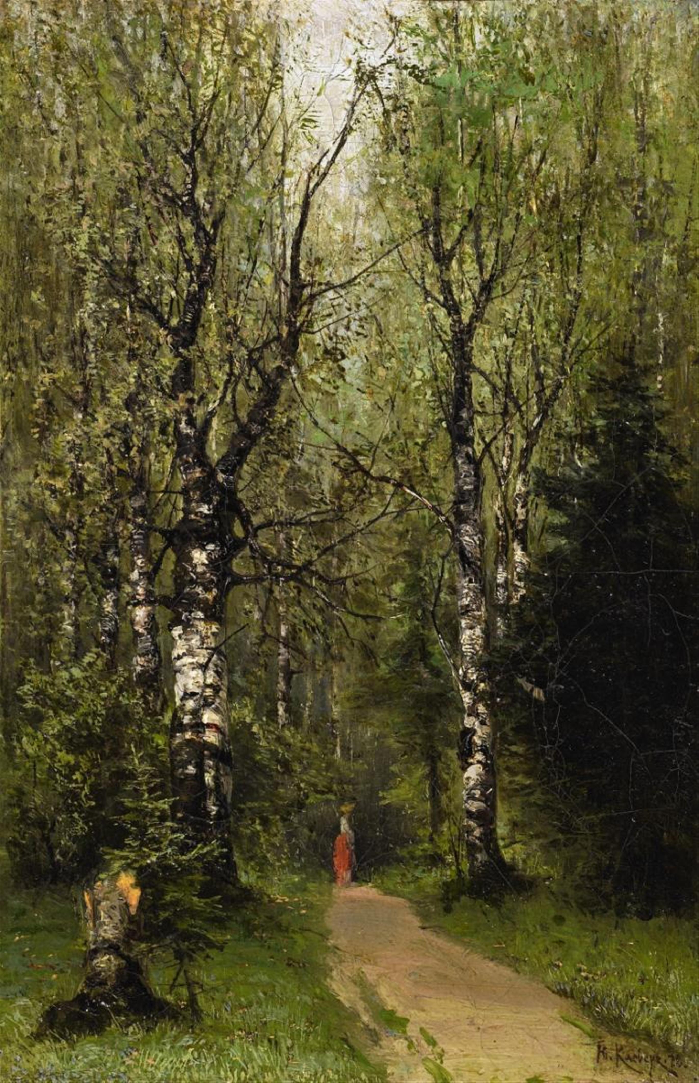 Julius von Klever - WALKER IN THE FOREST - image-1