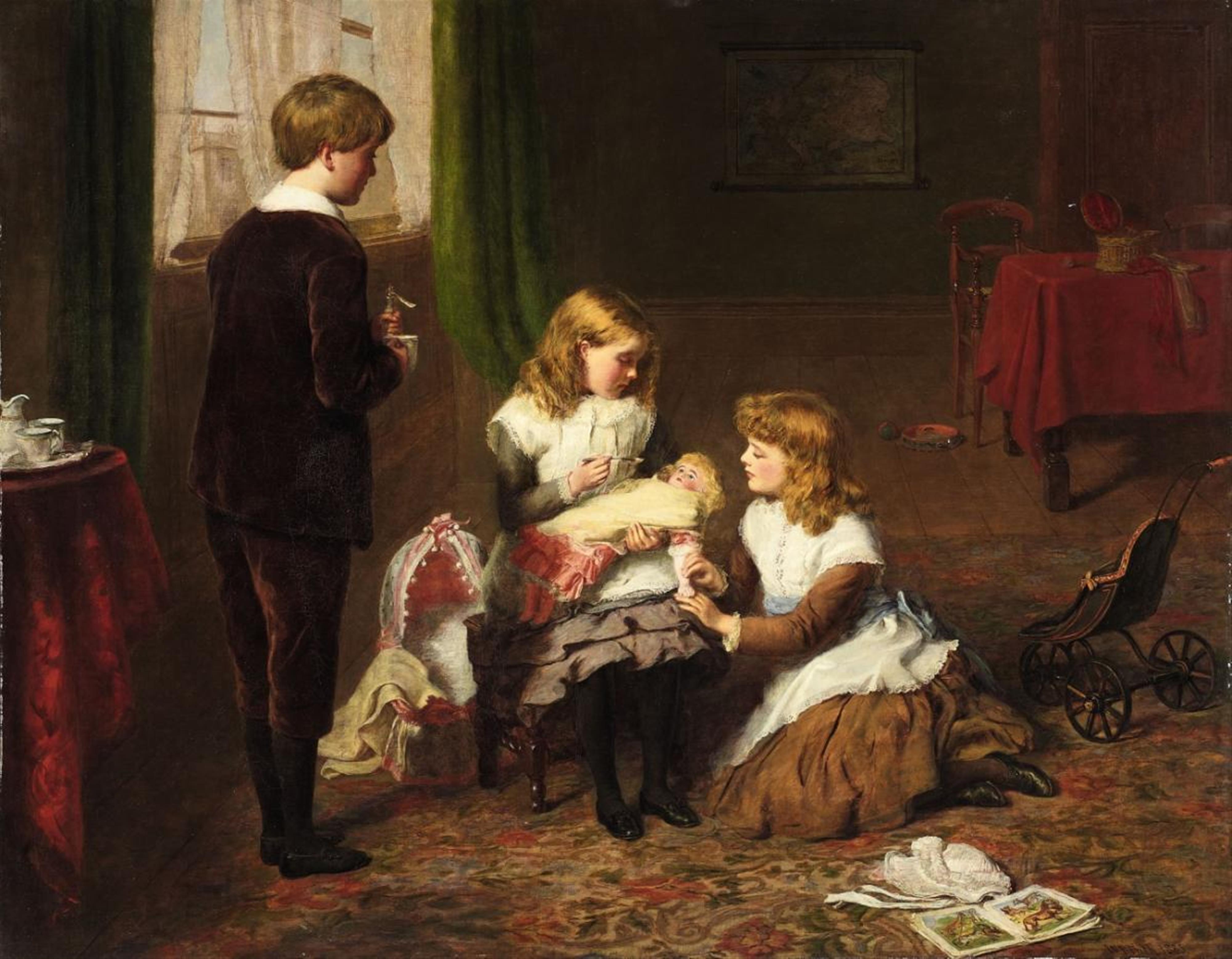 William Powell Frith - THE SICK DOLL - image-1