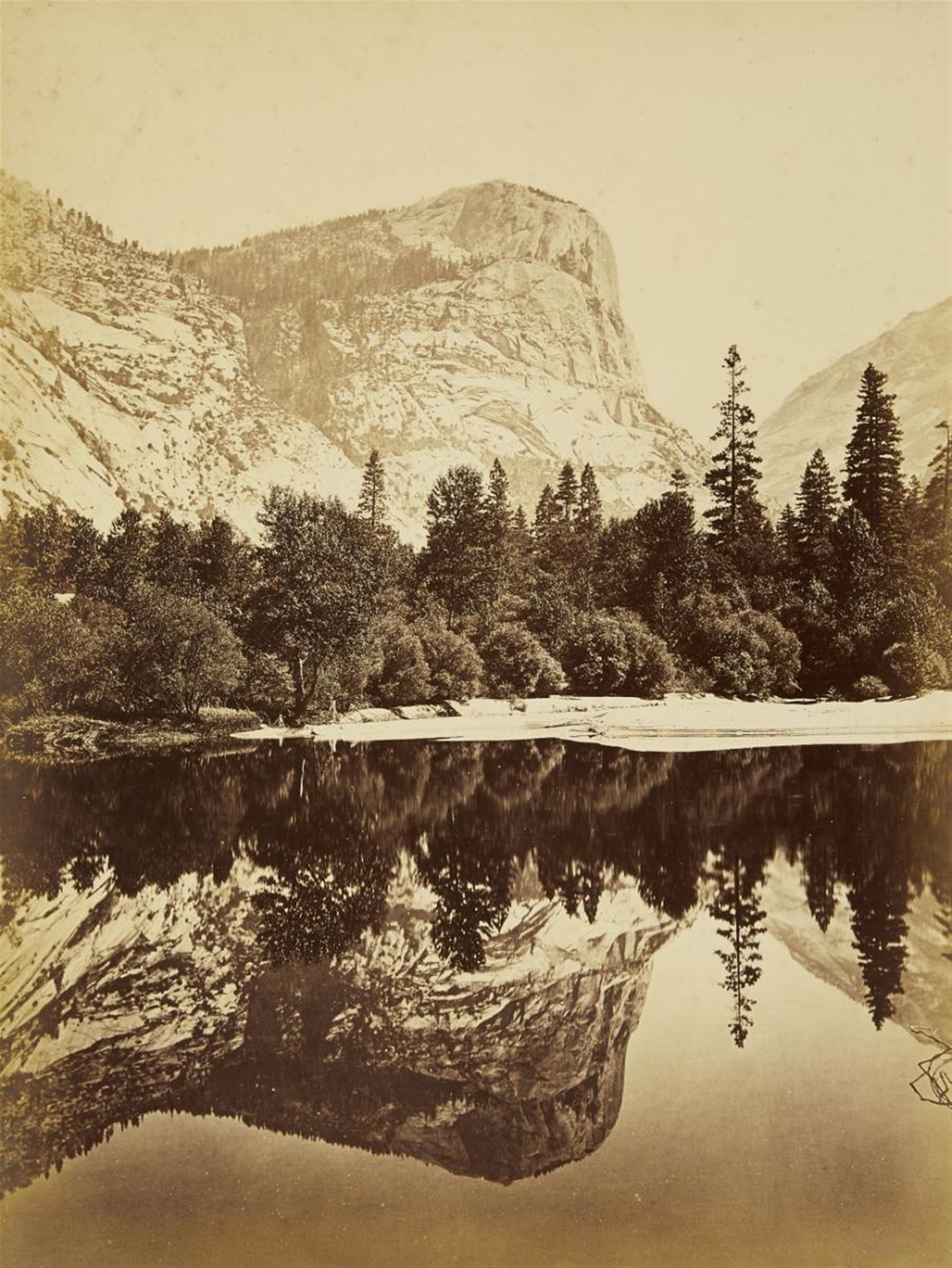 Carleton E. Watkins - Mount Watkins, fully reflected in Mirror Lake, Yosemite - image-1
