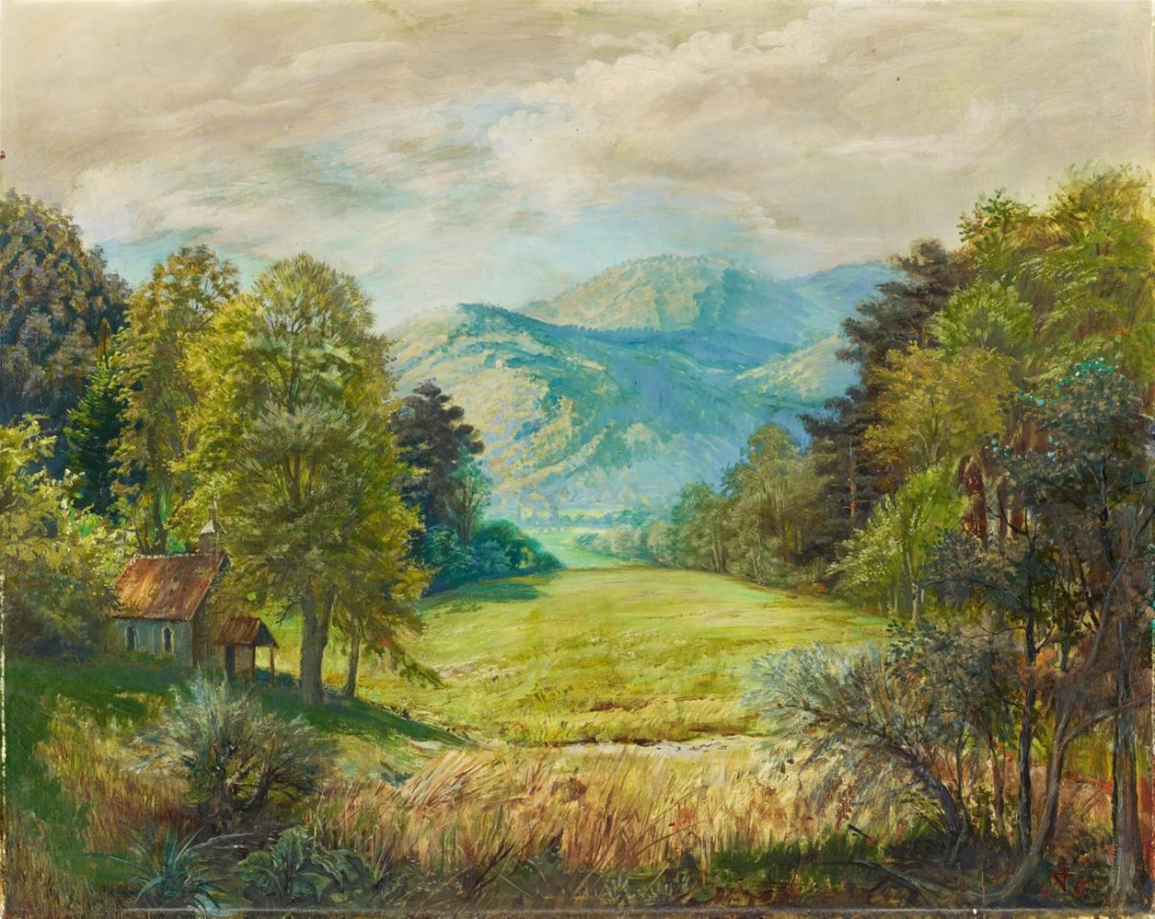 Otto Dix - Landschaft bei Zimmerbach mit Bruderkapelle (Munstertal) - image-1