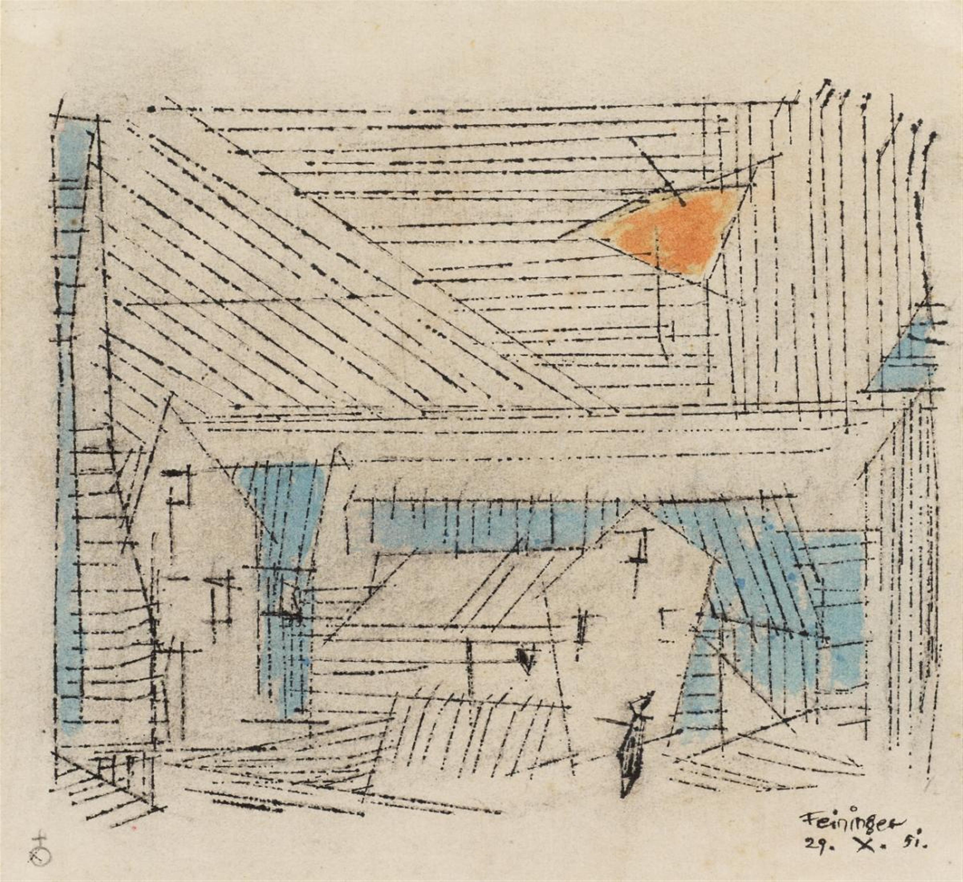 Lyonel Feininger - Sonne über den Häusern - image-1