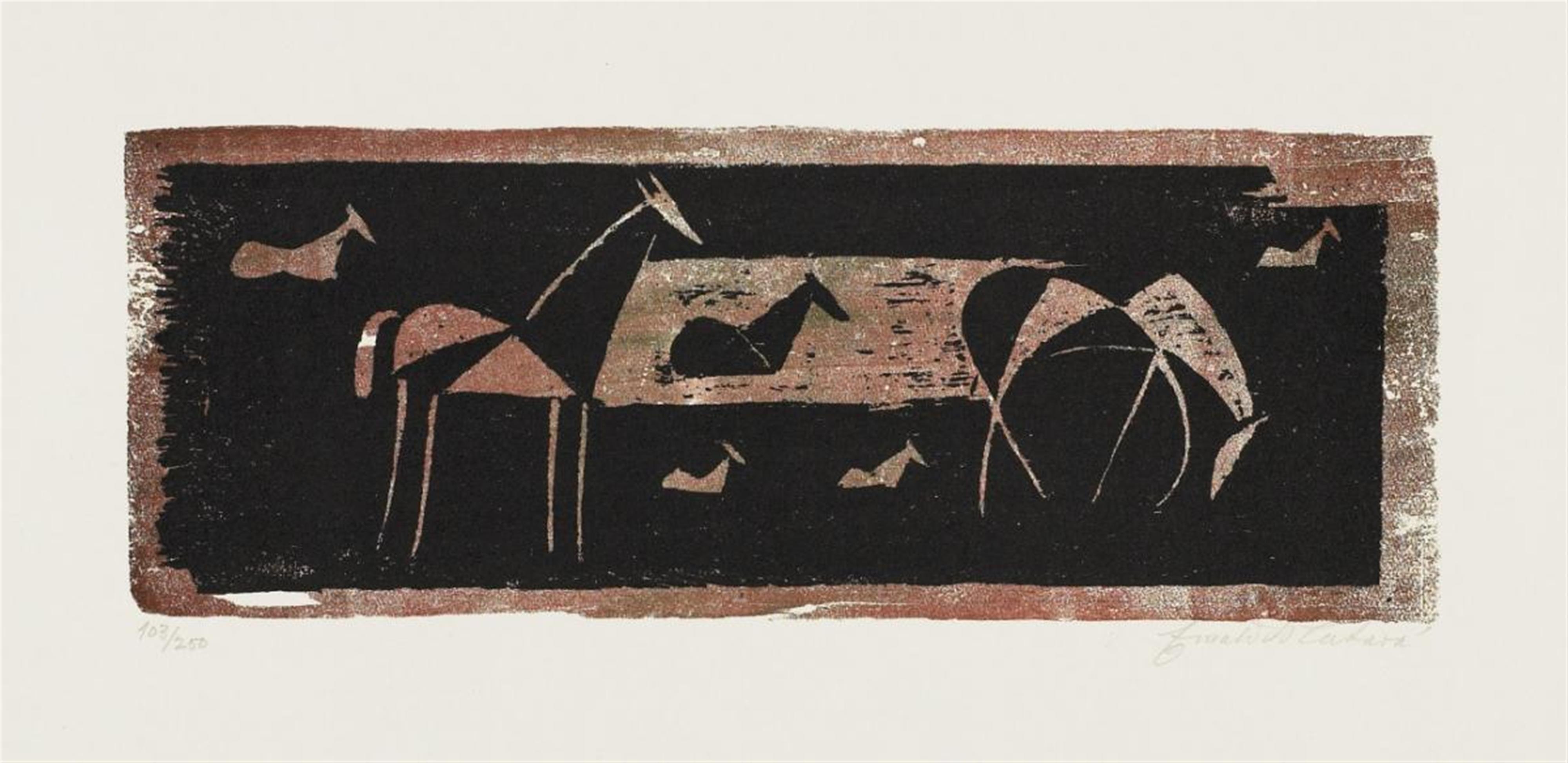 Ewald Mataré - Pferde auf der Weide (Fünf, eigentlich sieben Pferde) - image-1