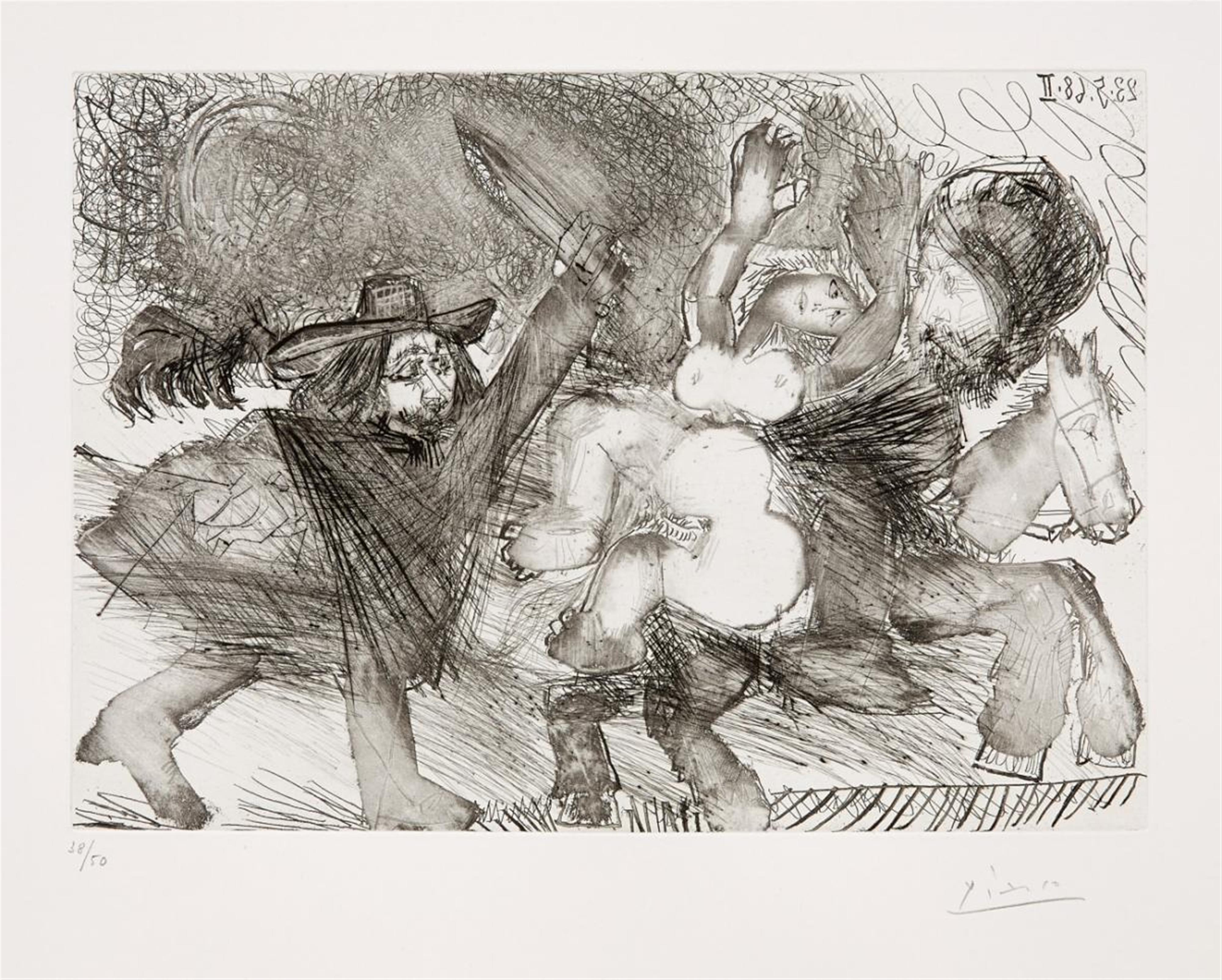 Pablo Picasso - Mameluk enlevant une femme, attaqué par un "mousquetaire" - image-1