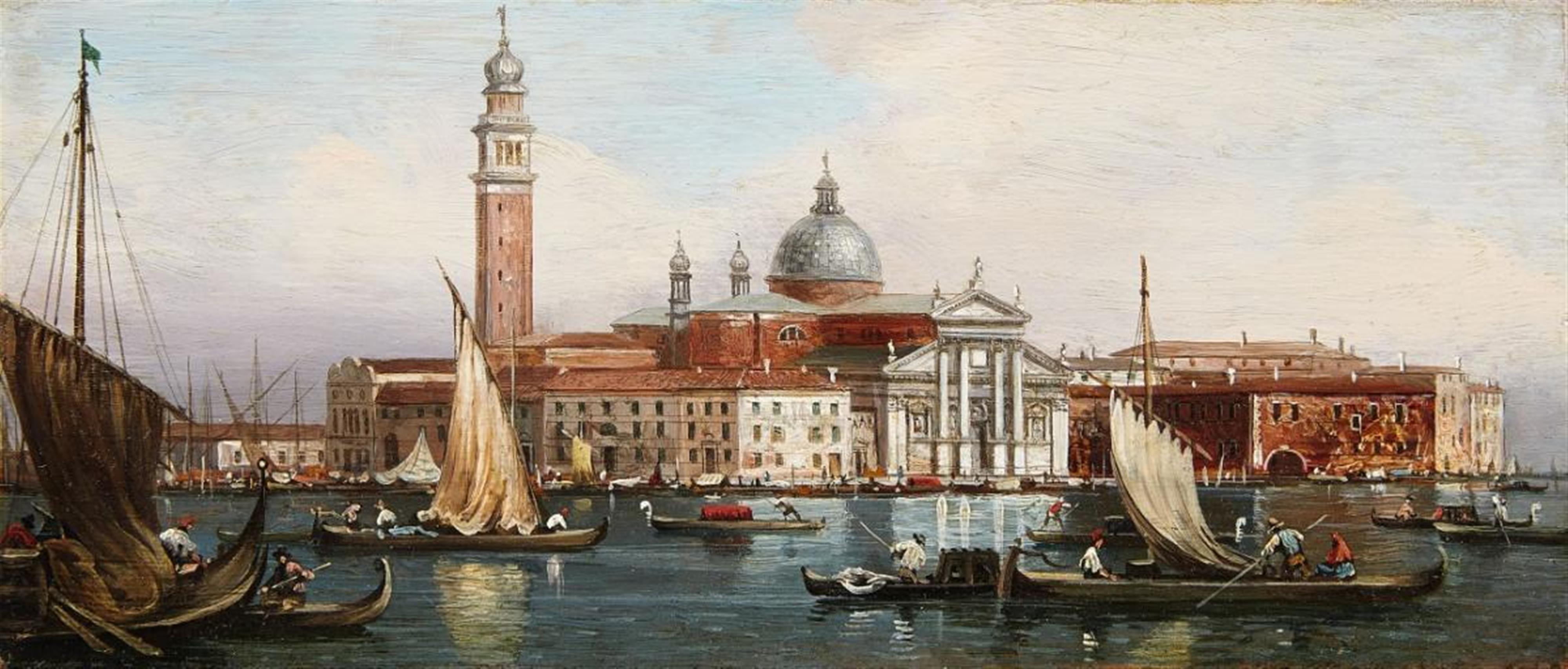Antonio Canal, called Canaletto, successor - View of the Doge's Palace and Piazzeta from the Lagoon View of San Giorgio Maggiore from the Lagoon - image-2