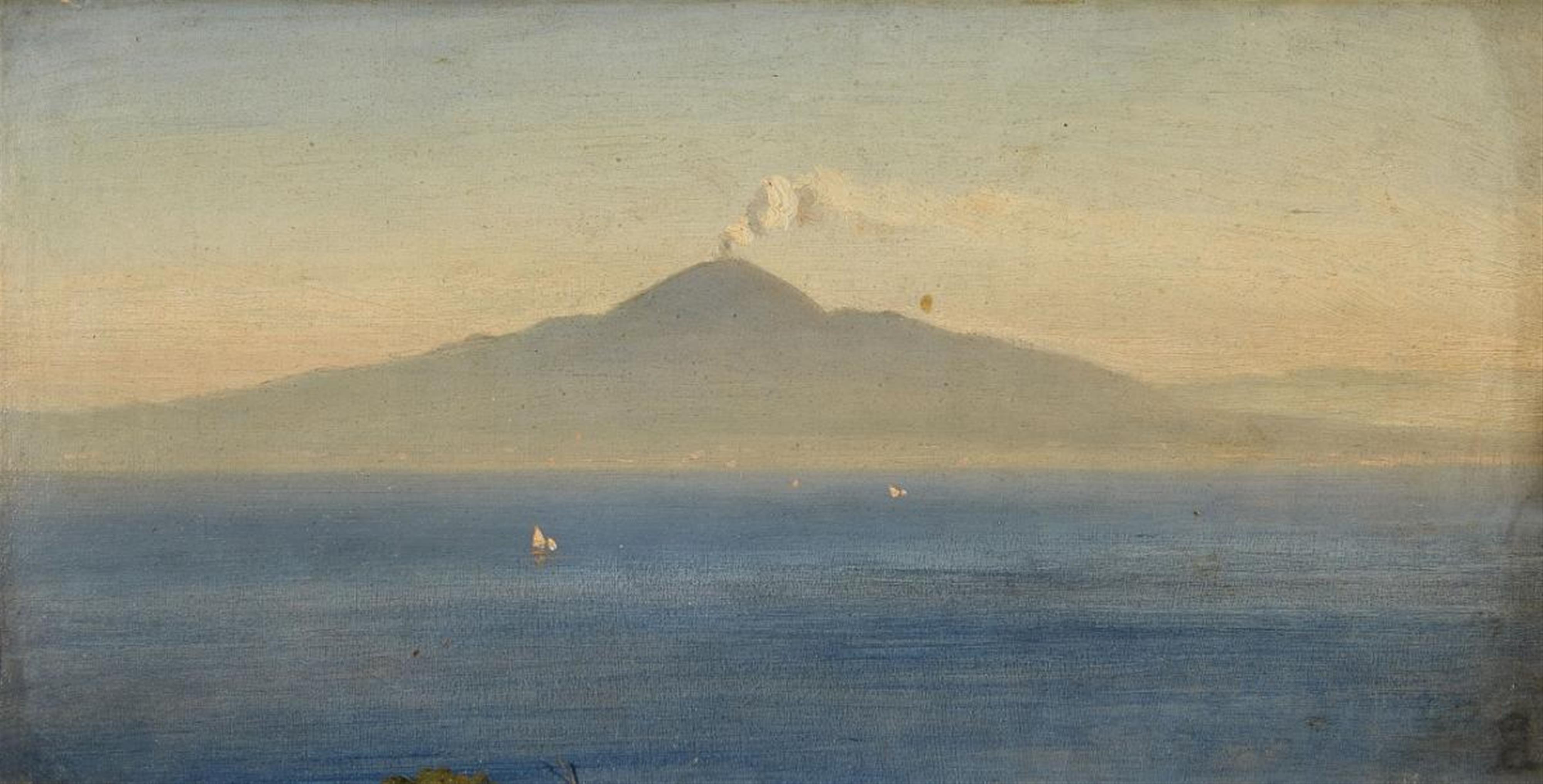 Oswald Achenbach, attributed to - View of Mount Vesuvius - image-1