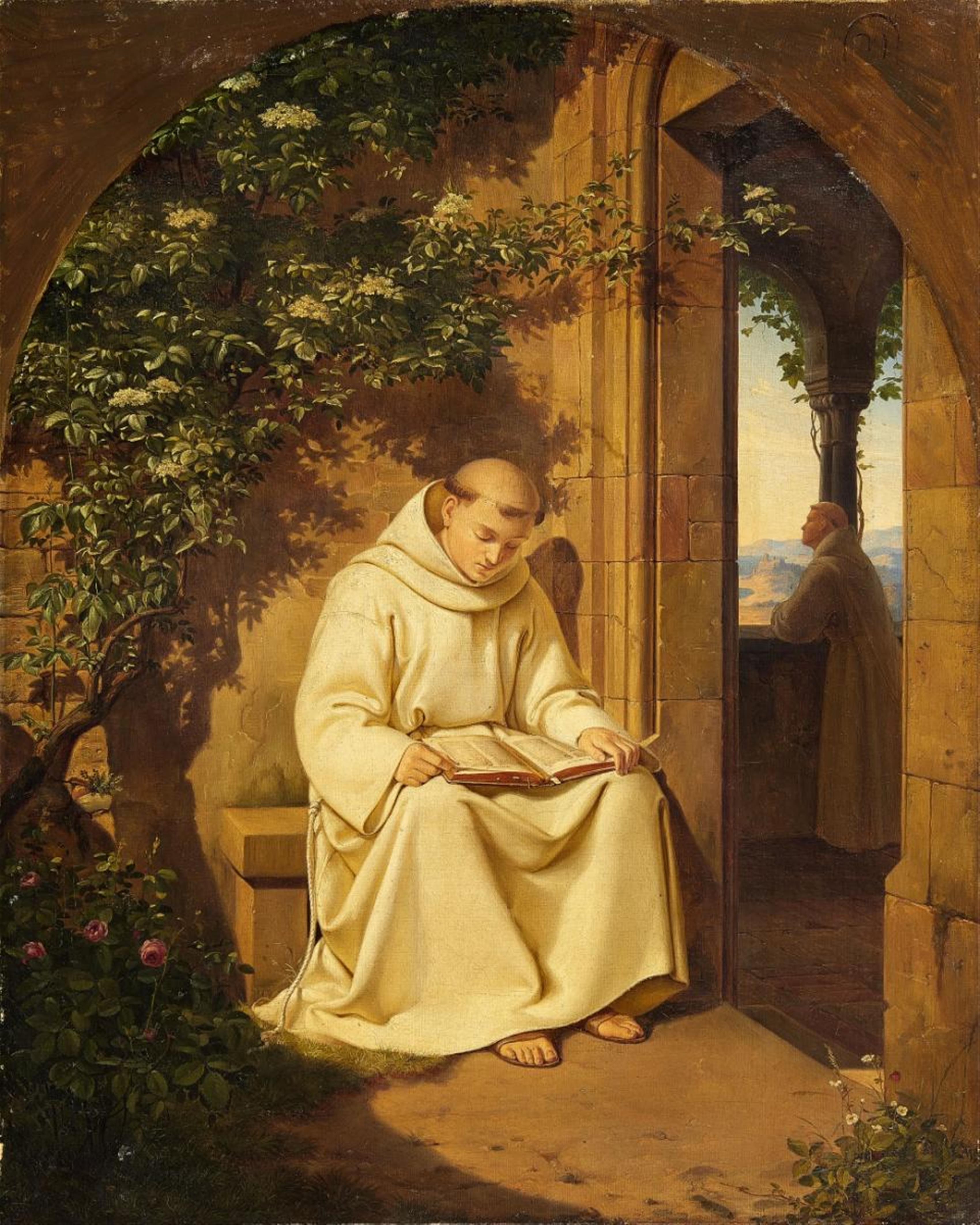German School ca. 1840 - Reading Monk - image-1