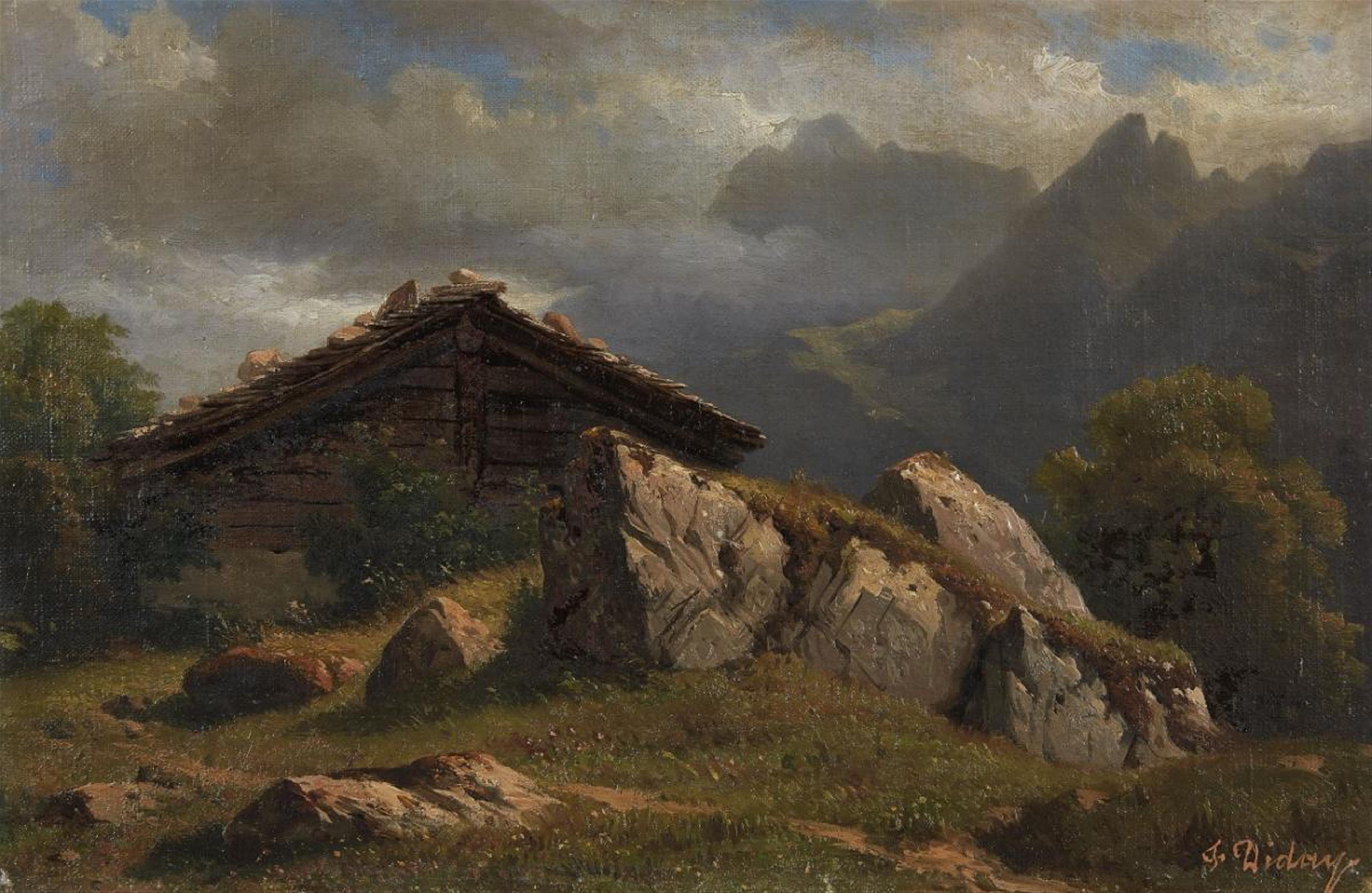 Francois Diday - Gebirgshütte bei Frenières - image-1