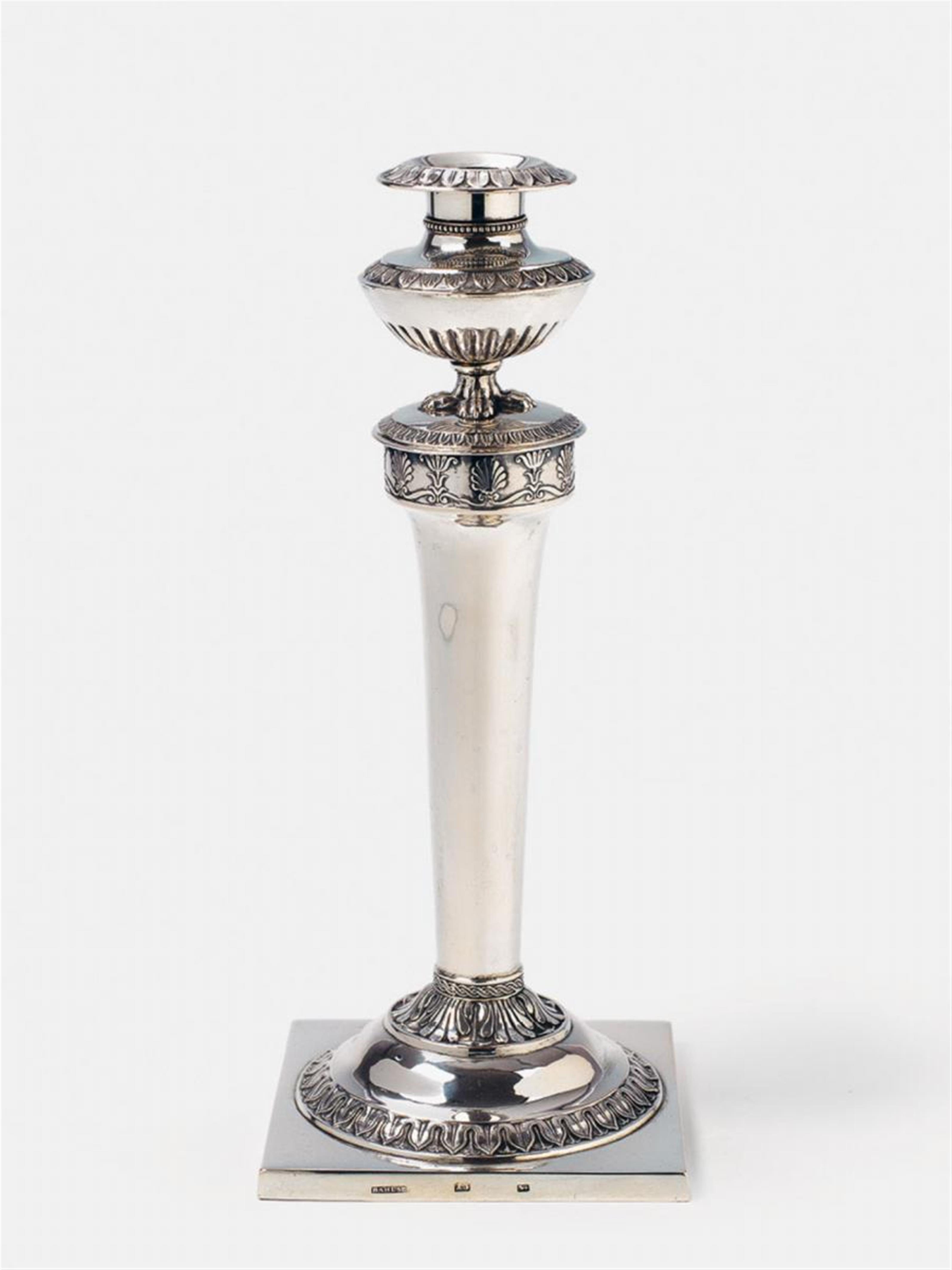A Hanover silver candlestick. Marks of Anton Georg Eberhard Bahlsen, ca. 1820 - 30. - image-2