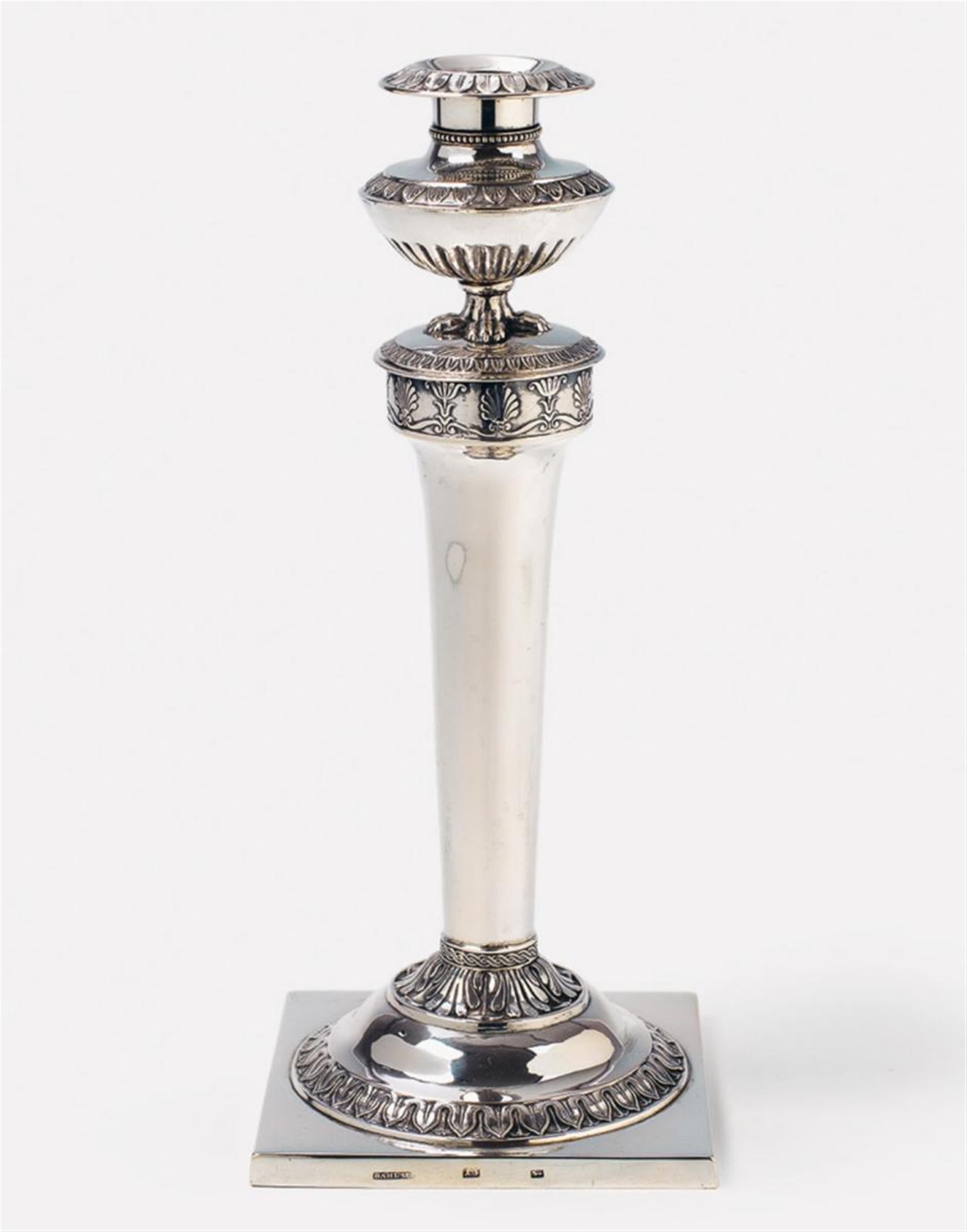 A Hanover silver candlestick. Marks of Anton Georg Eberhard Bahlsen, ca. 1820 - 30. - image-1