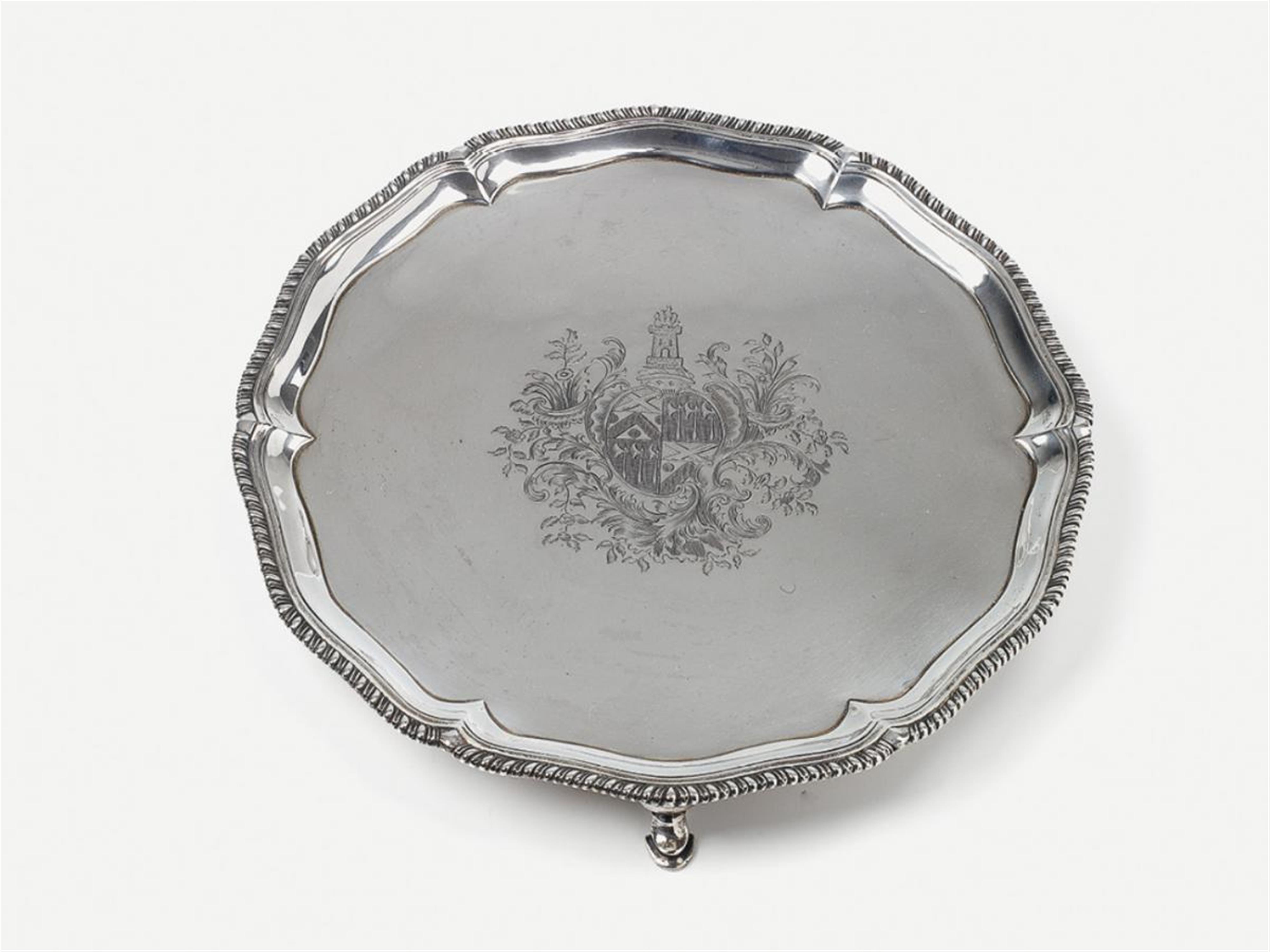 A George III London silver salver. Marks of John Cormick, 1773. - image-1