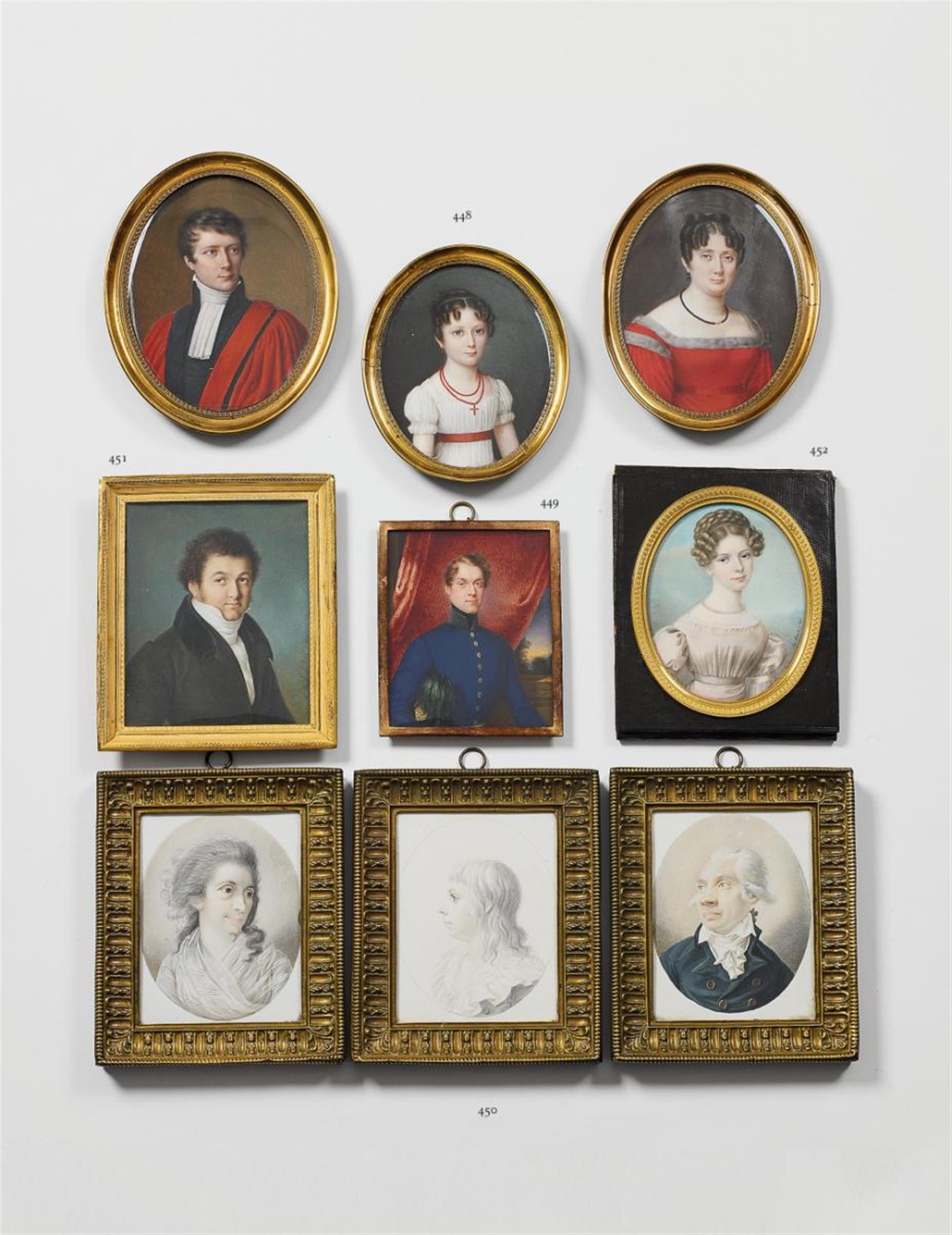 A suite of three German portraits of the Möring family. - image-1