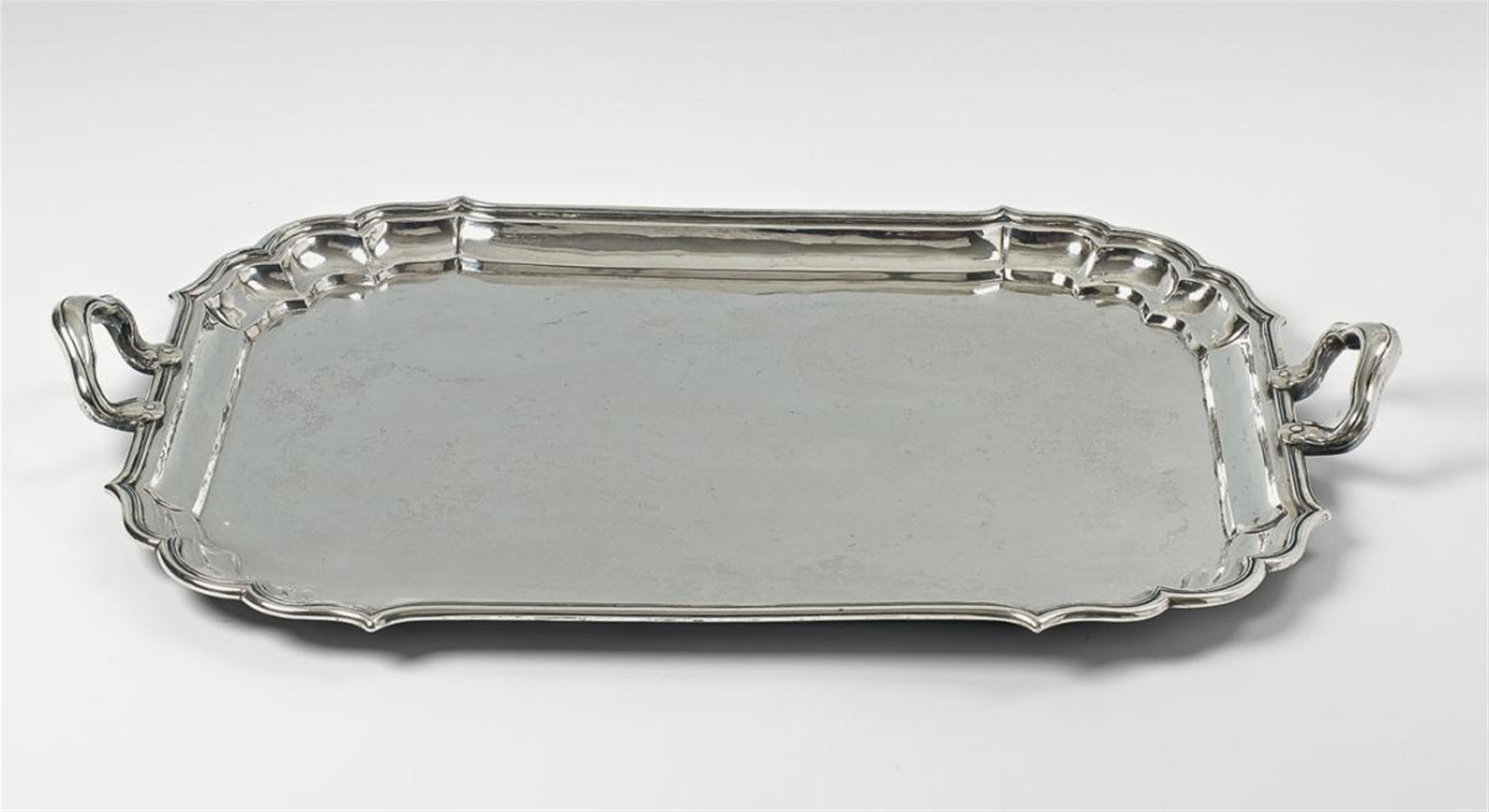 A large Roman silver tray. Unidentified maker's mark "P", probably 19th C. - image-1