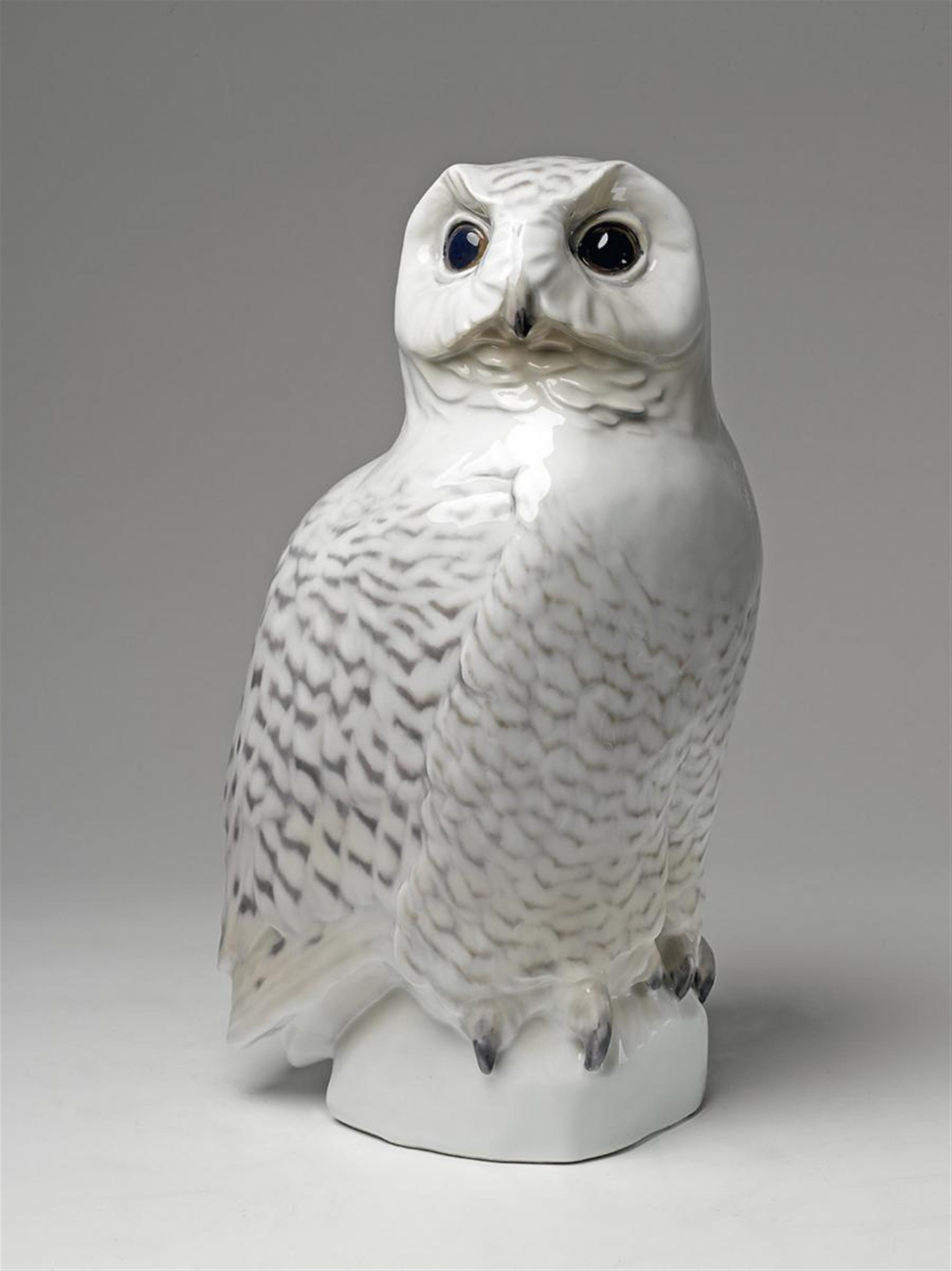 A large Royal Copenhagen figure of a snowy owl. - image-1