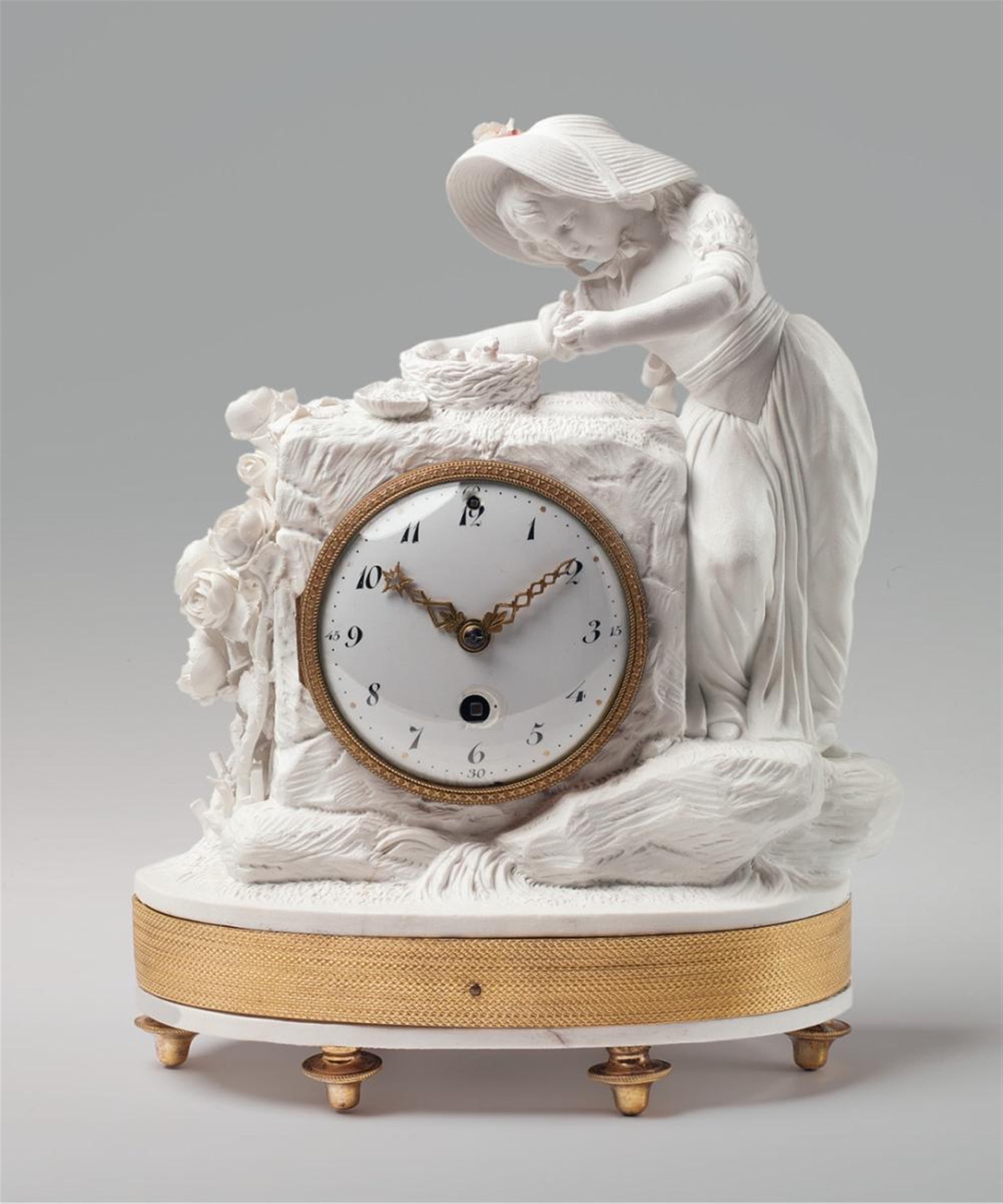 A French porcelain and gilt-bronze Louis Philippe period pendulum clock - image-1