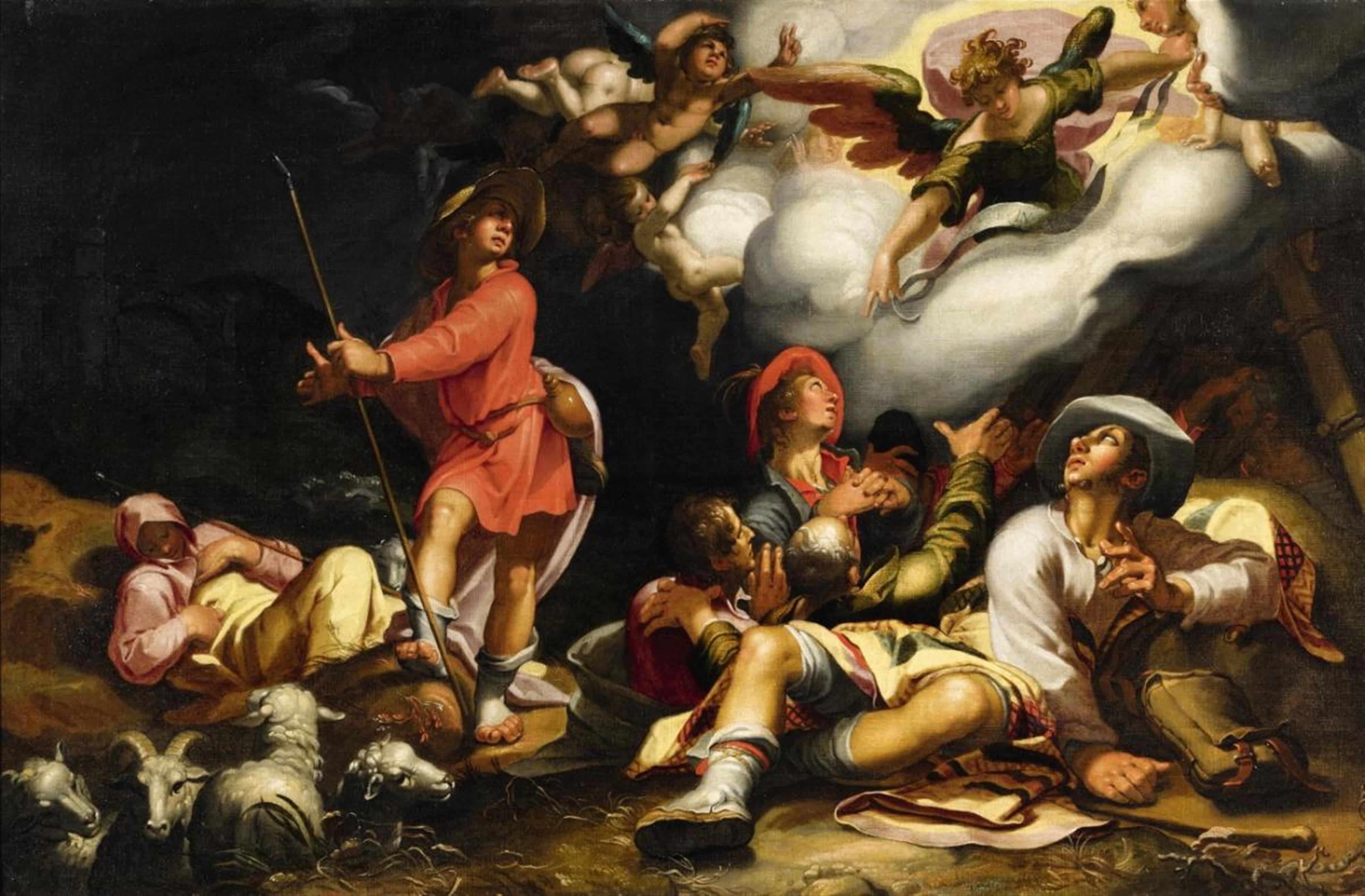 Abraham Bloemaert - The Annunciation to the Shepherds - image-1