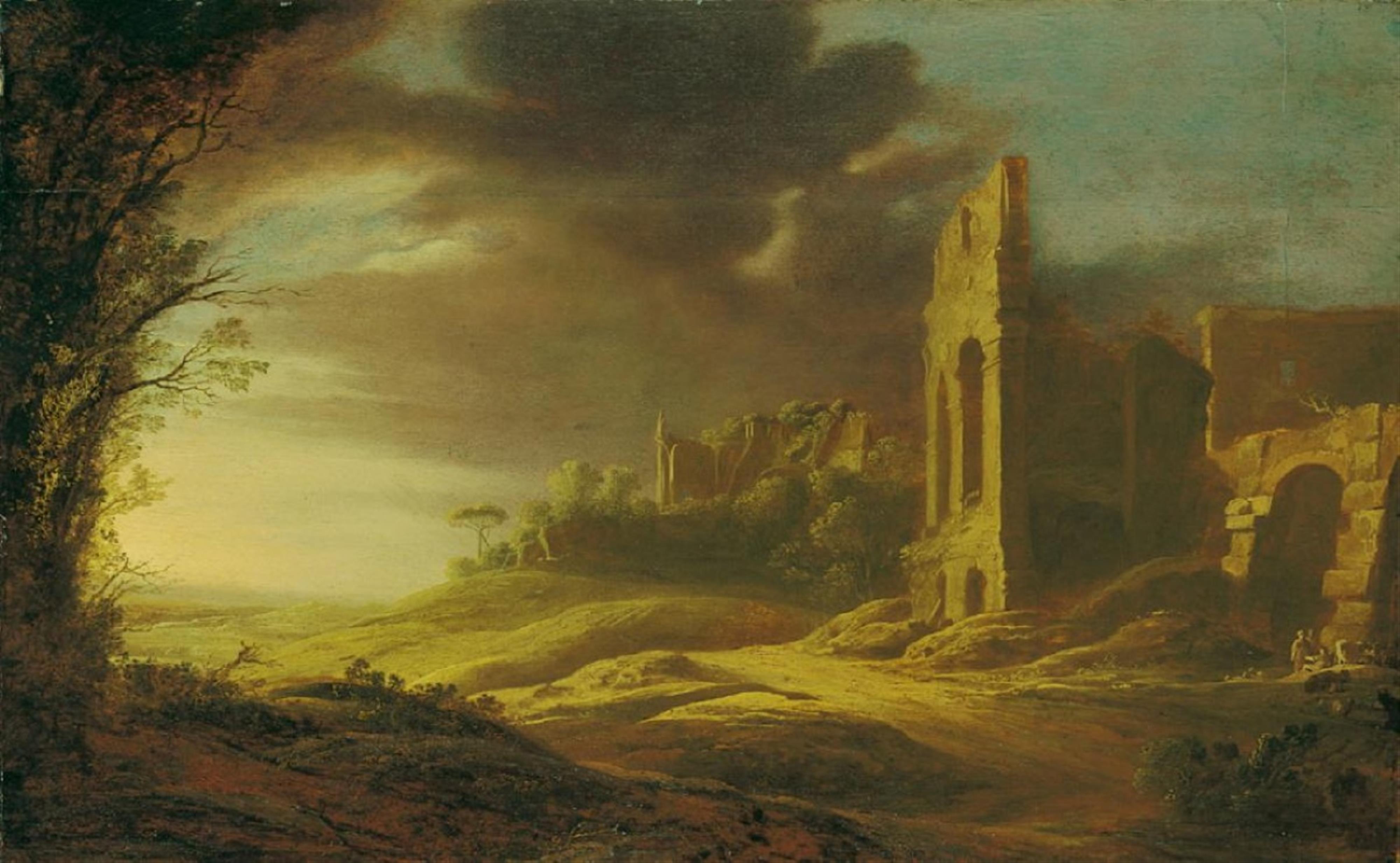 Pieter Anthonisz. van Groenewegen, zugeschrieben - Landschaft mit römischen Ruinen - image-1