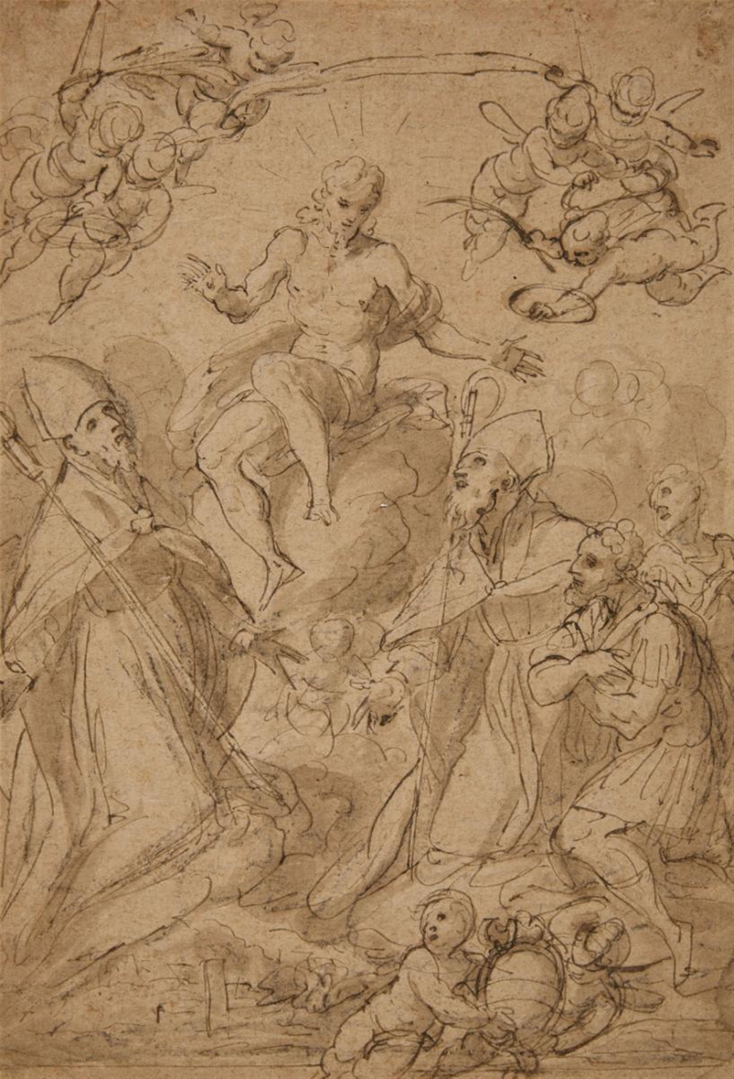 Jacopo Negretti, called Palma Il Giovane - Sketched Design for an Altarpiece - image-1