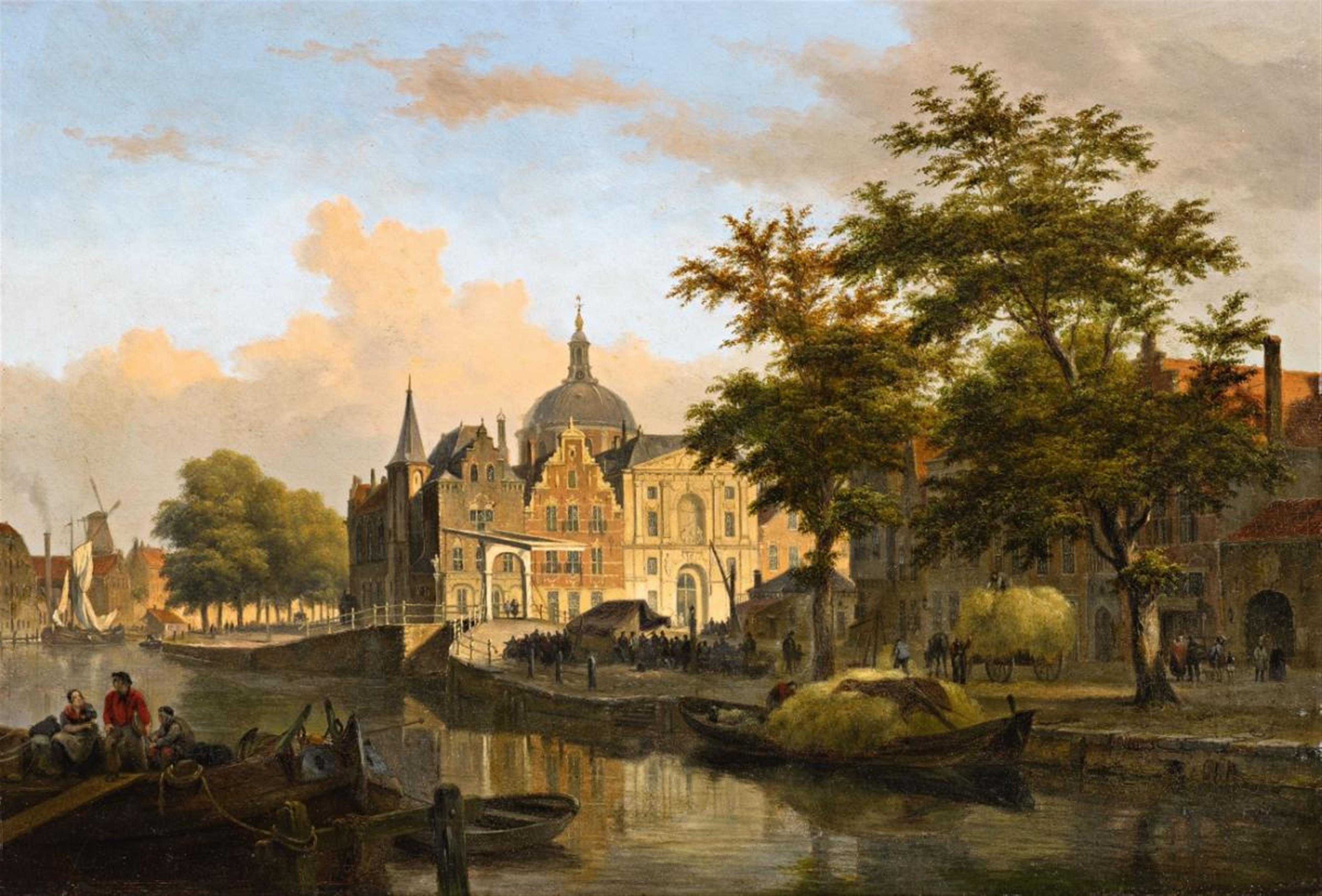 Bartholomeus van Hove - View of a Dutch City - image-1
