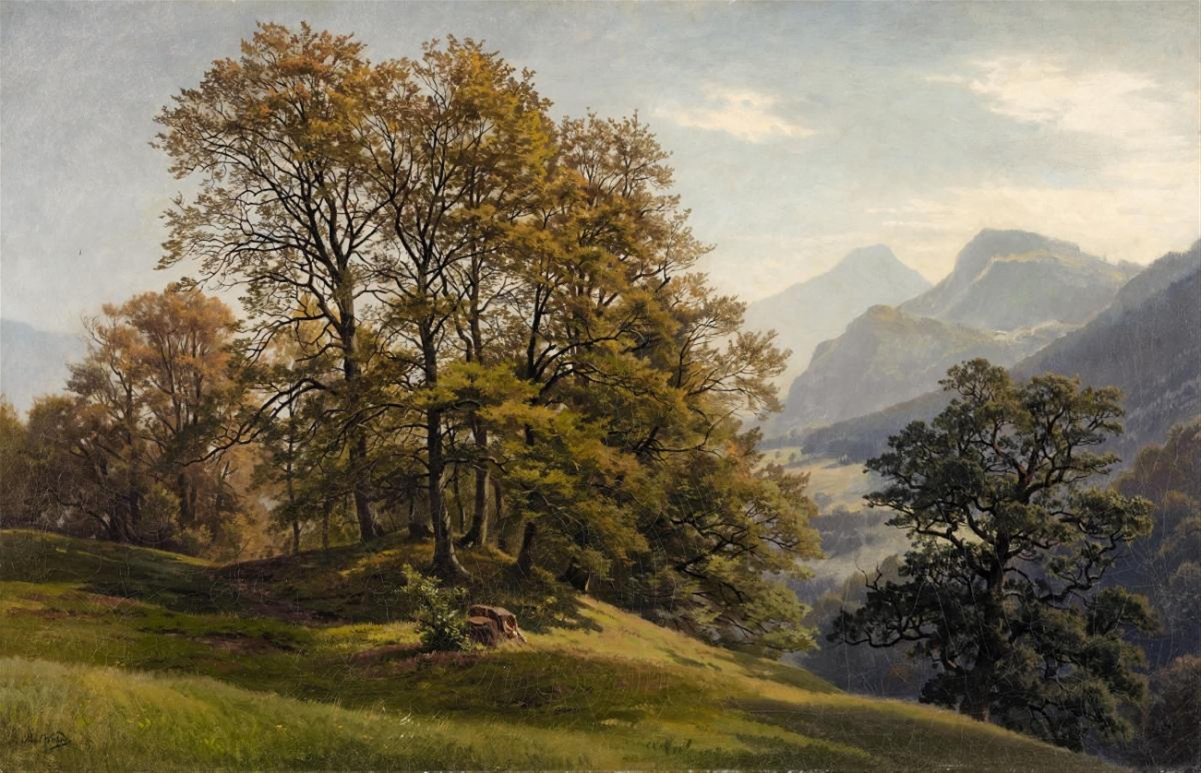 Paul Weber - Bewaldete Hügellandschaft - image-1