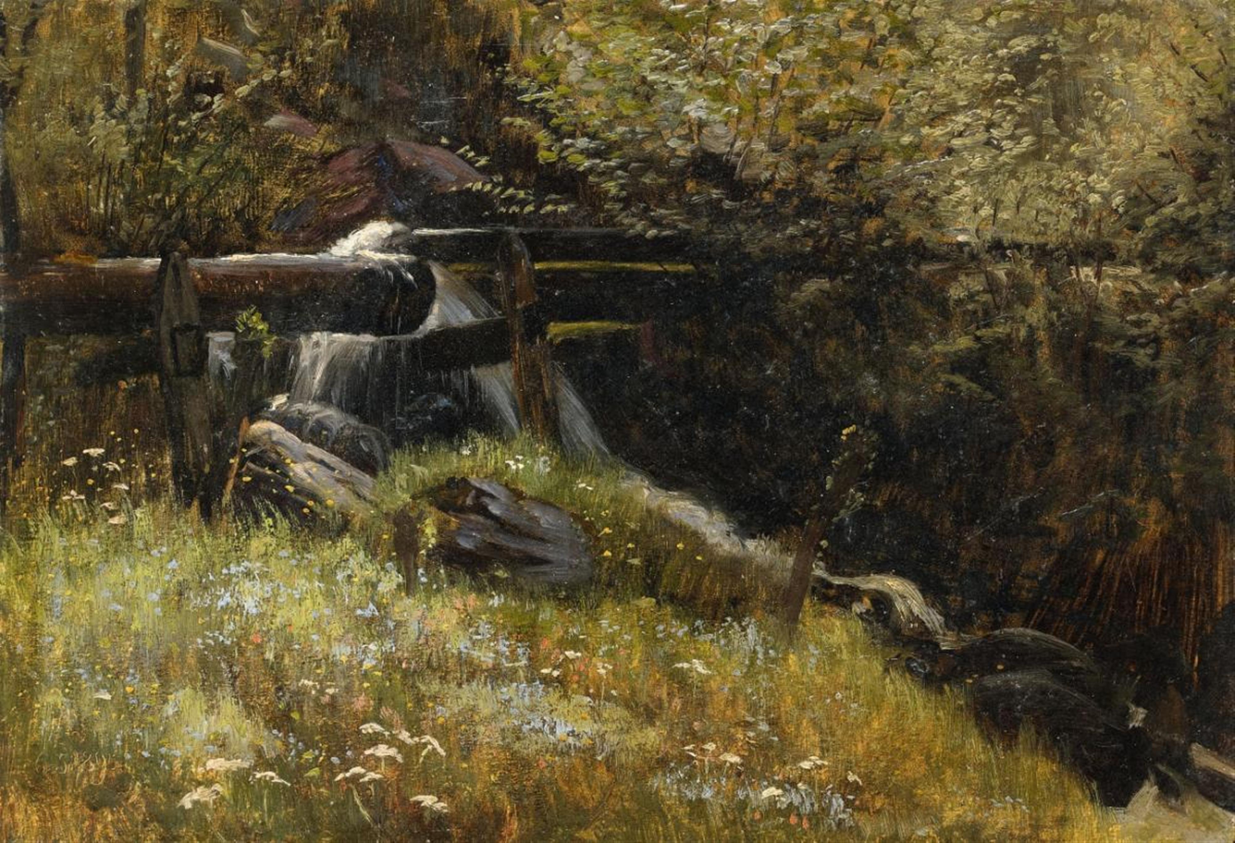 Christian Friedrich Gille - A Stream in May - image-1