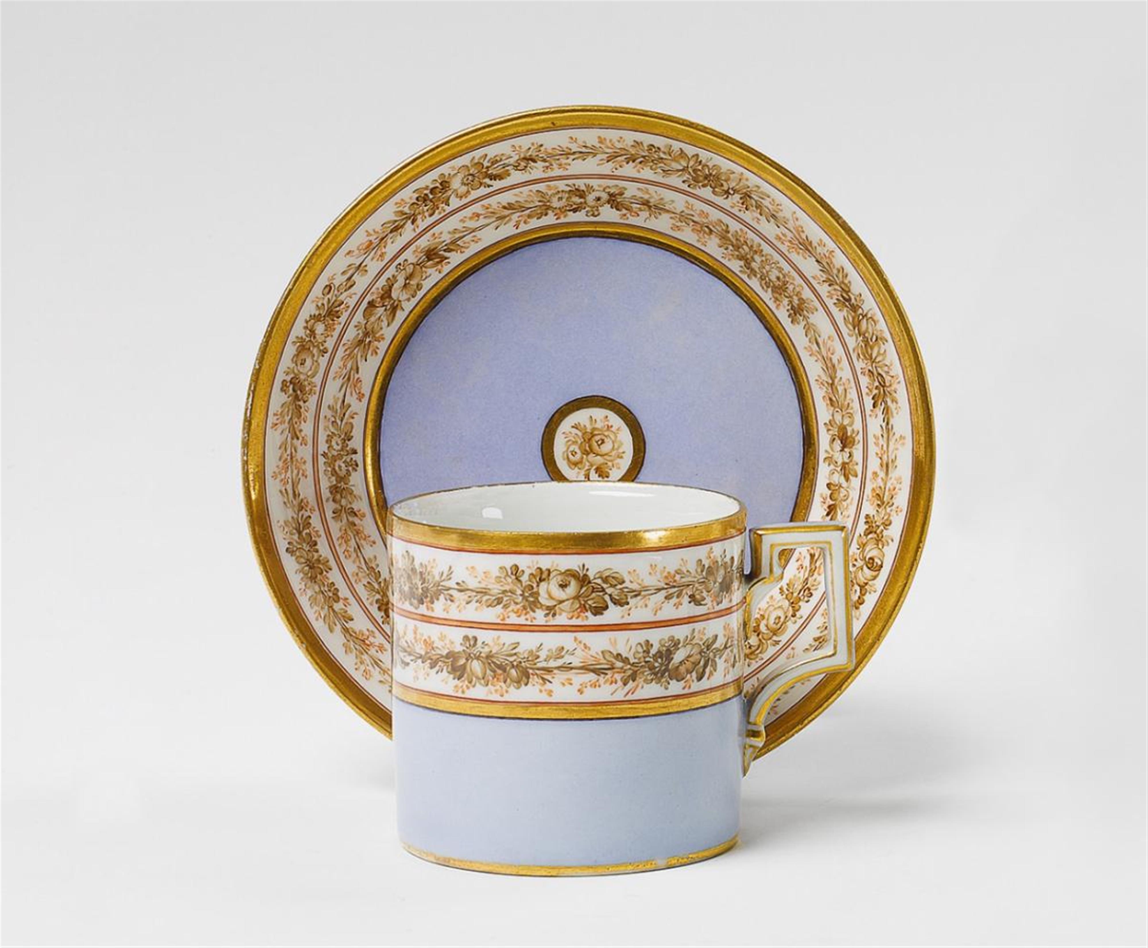 A neoclassical KPM porcelain coffee cup. - image-1