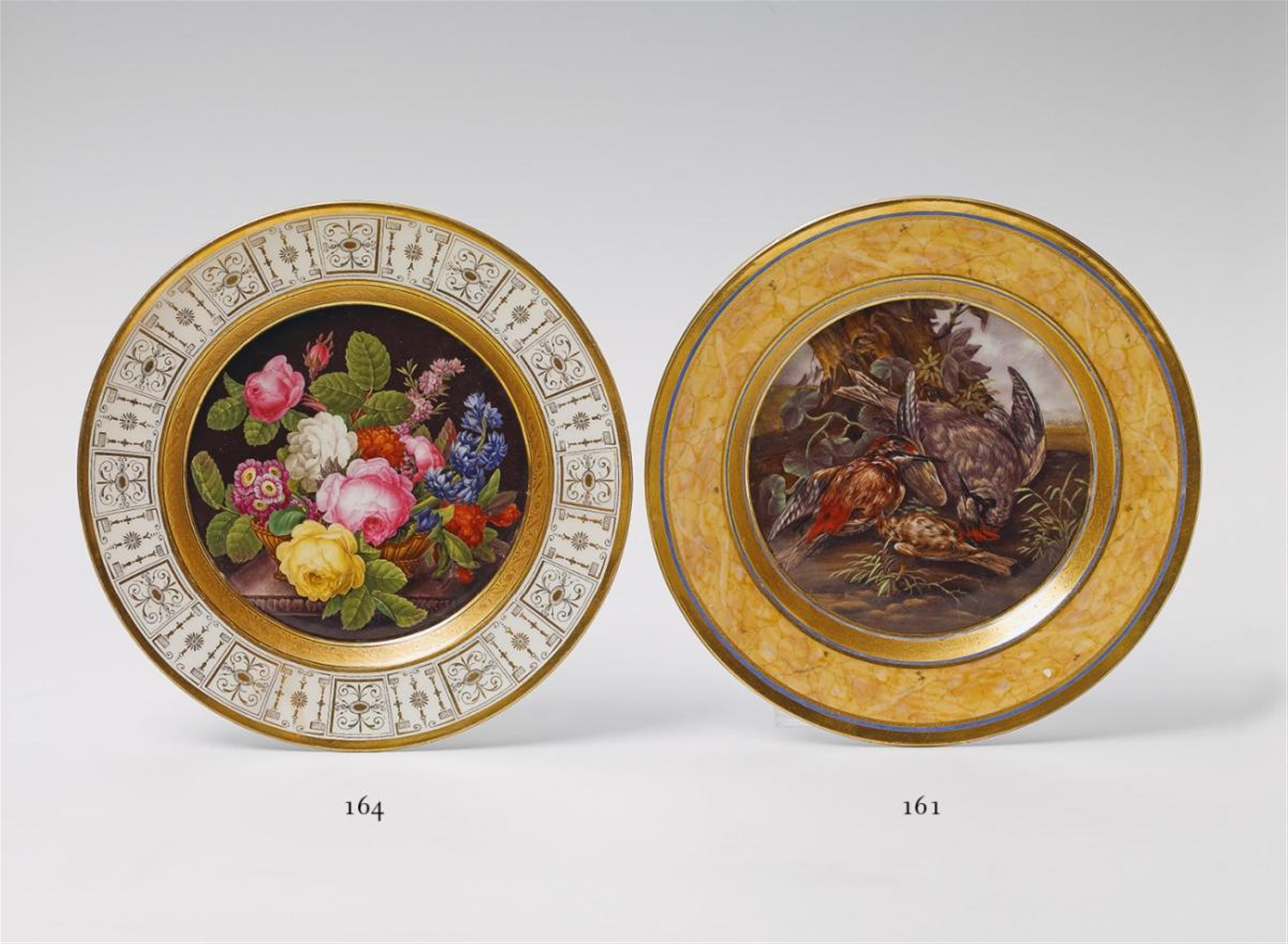 A Berlin KPM cabinet plate with still life. - image-2