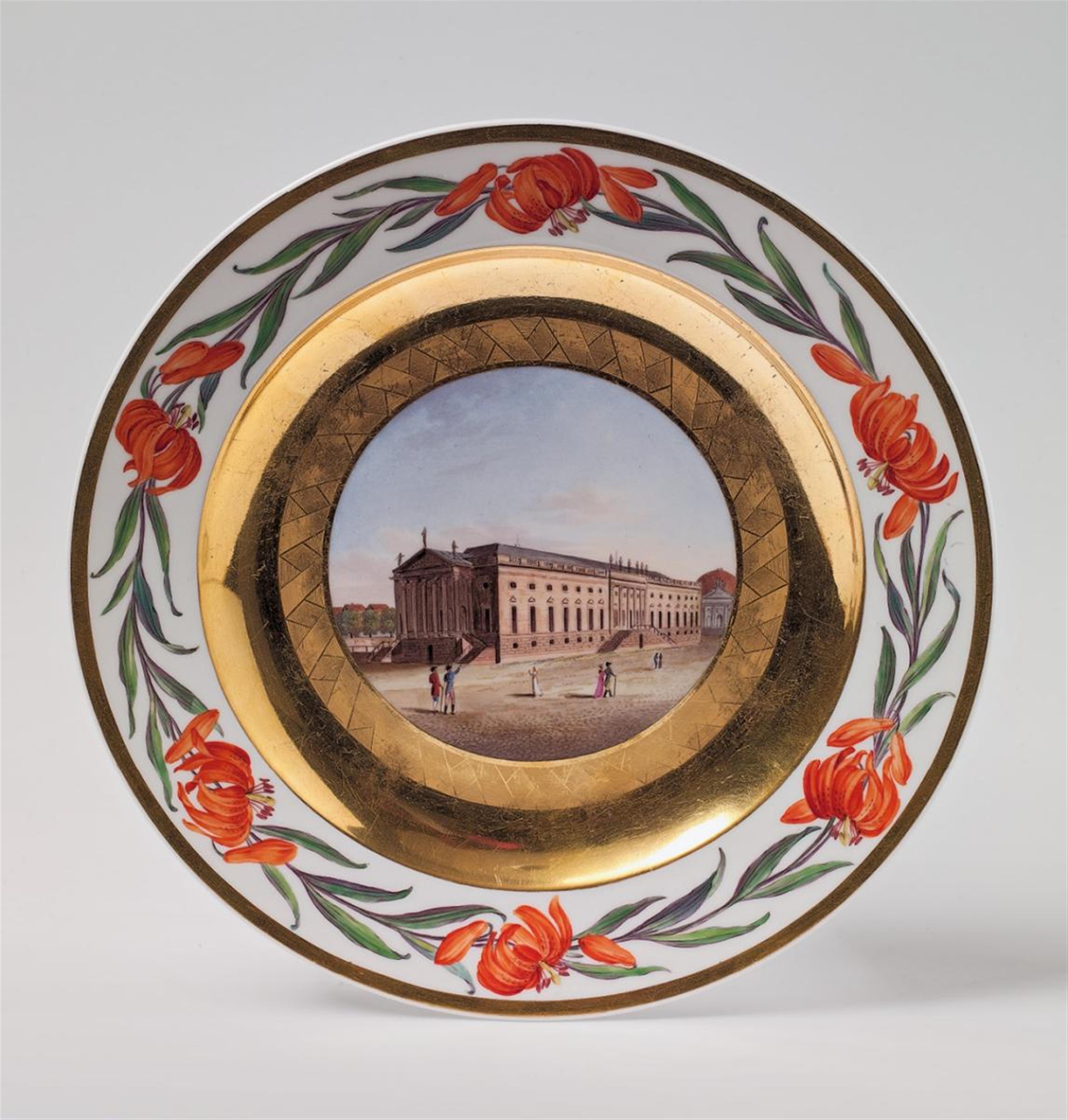A plate with a view of Berlin Opera House. - image-1